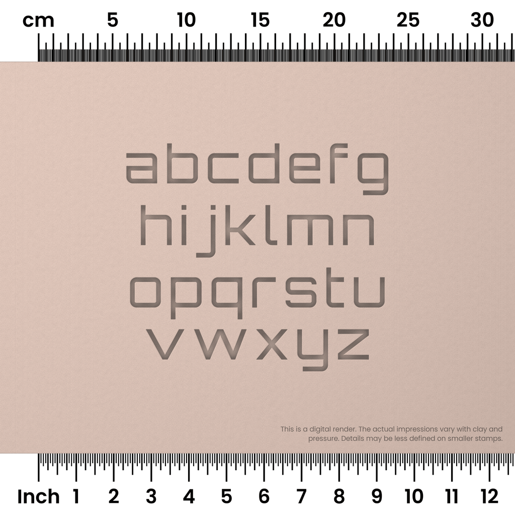 Orbitron | Lowercase | Alphabet Stamp Sets