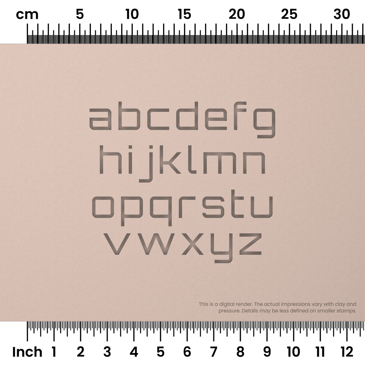 Orbitron | Lowercase | Alphabet Stamp Sets