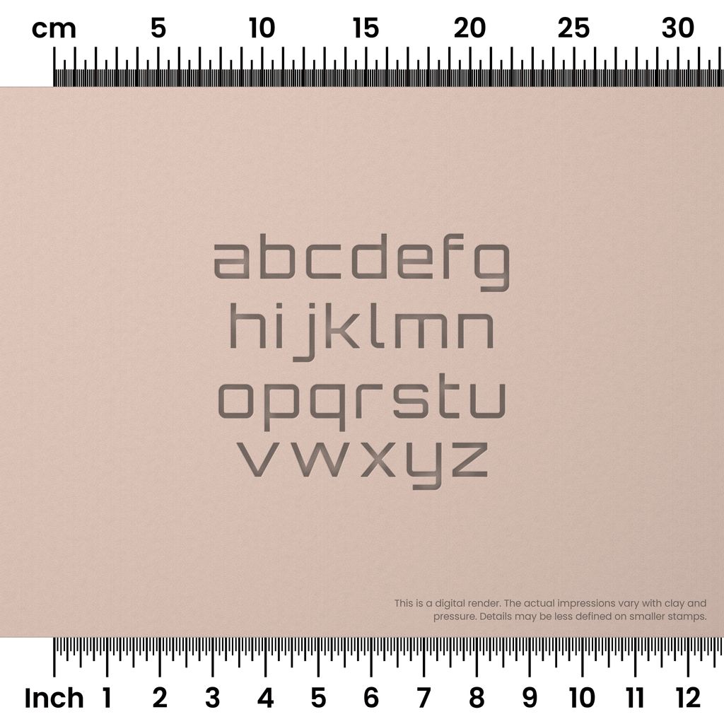 Orbitron | Lowercase | Alphabet Stamp Sets