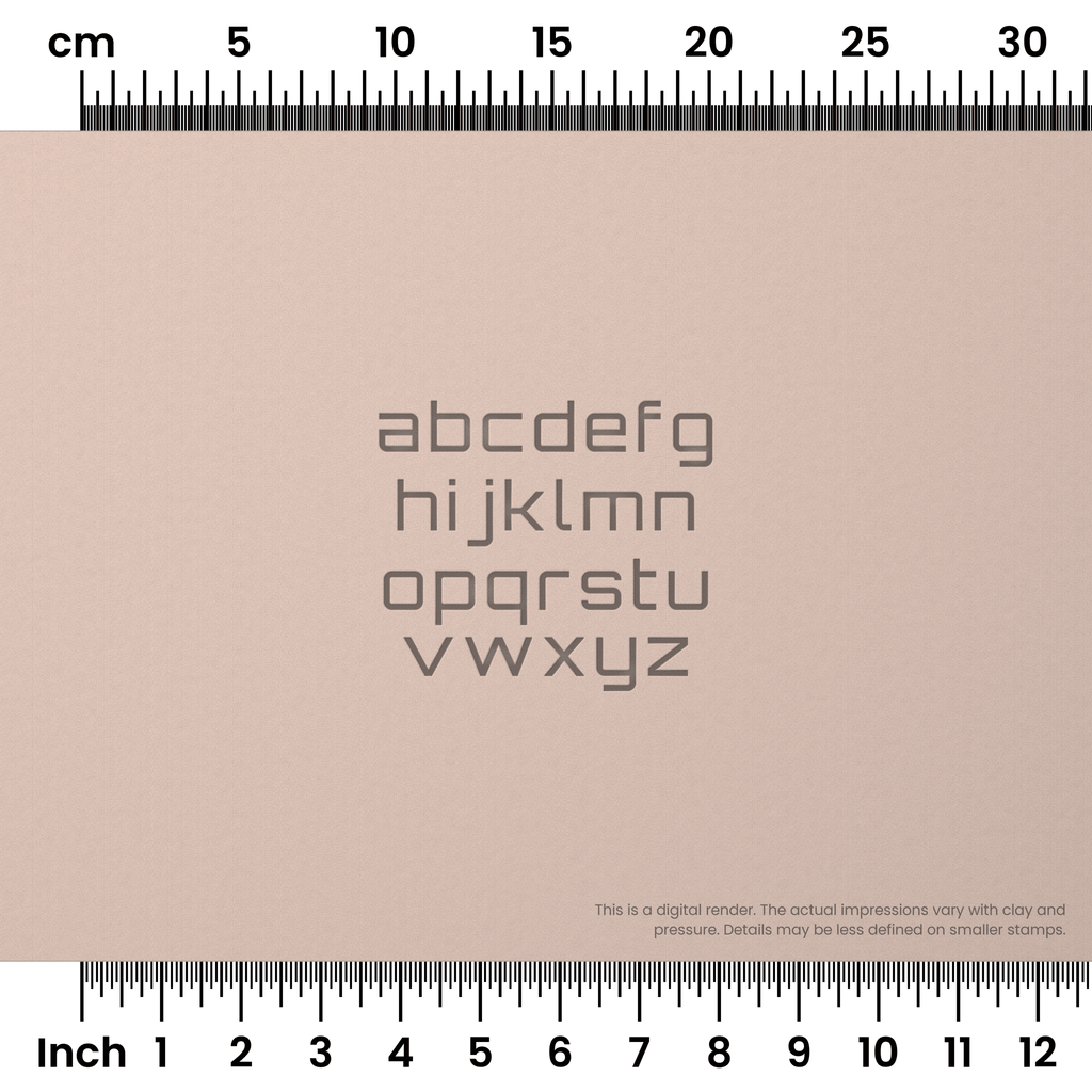 Orbitron | Lowercase | Alphabet Stamp Sets