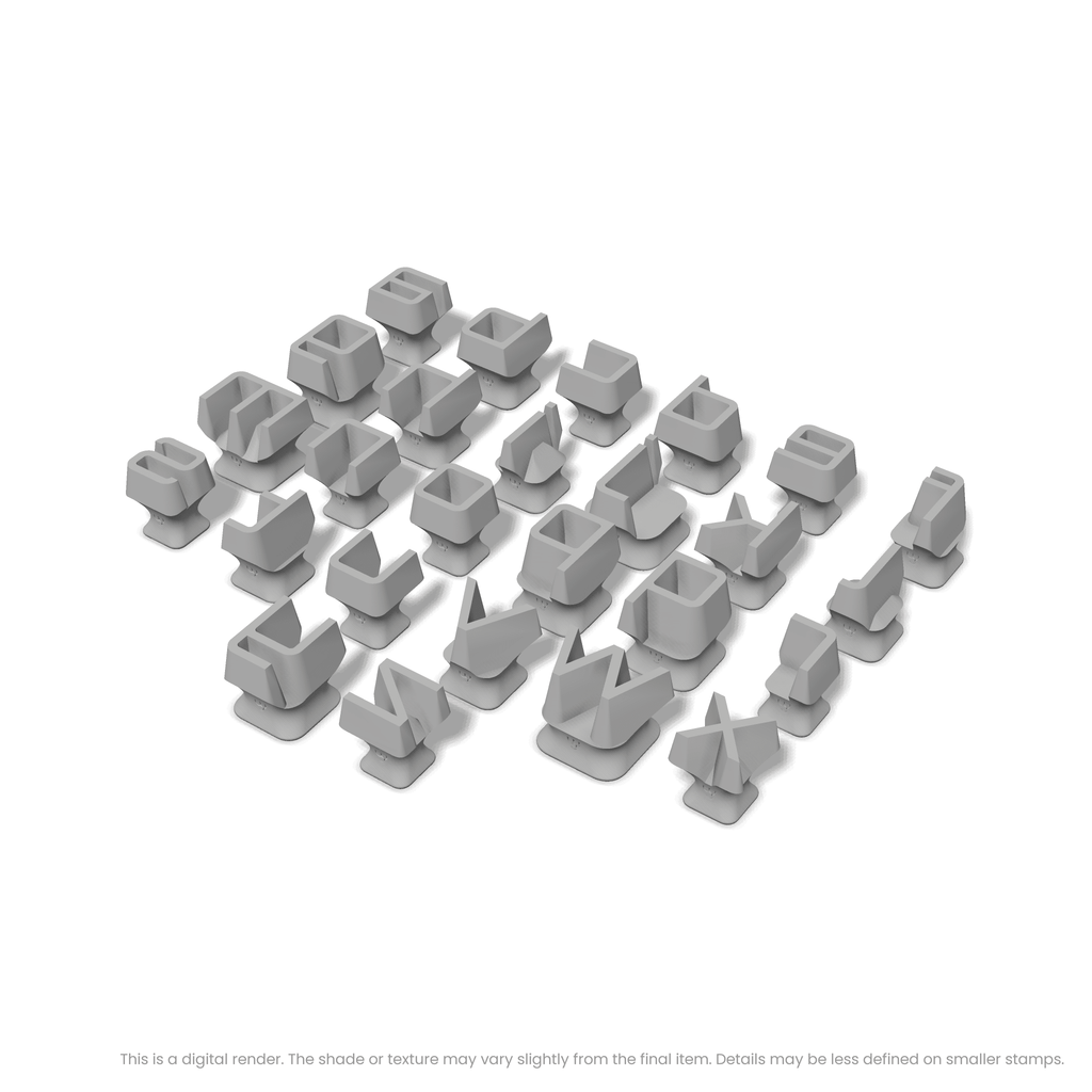 Orbitron | Lowercase | Alphabet Stamp Sets