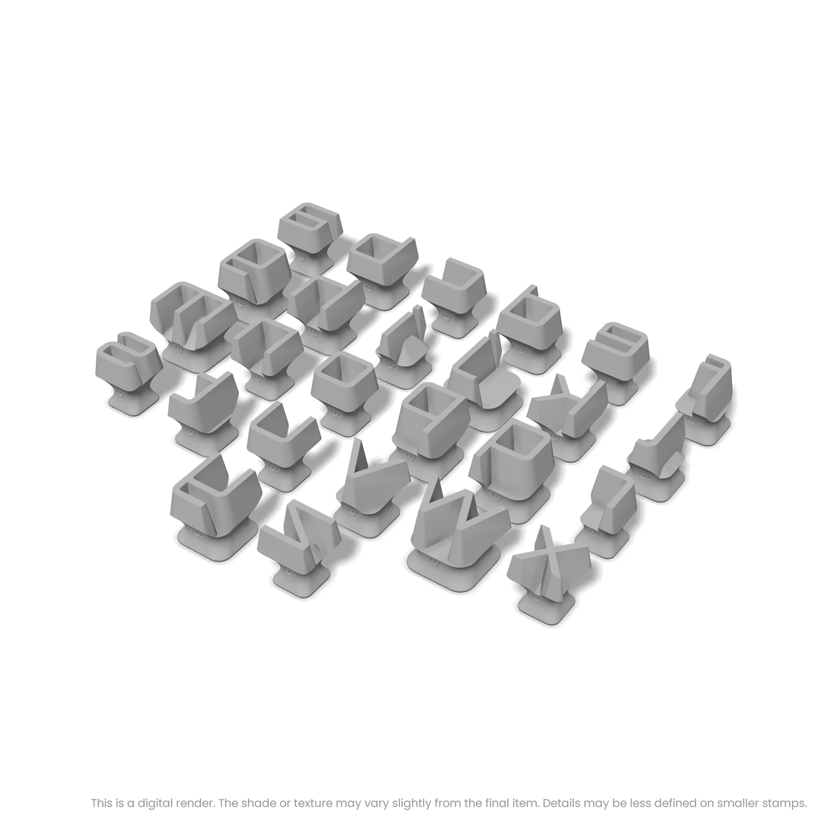 Orbitron | Lowercase | Alphabet Stamp Sets