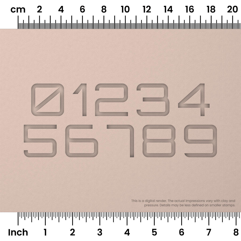 Orbitron | Number Stamp Sets
