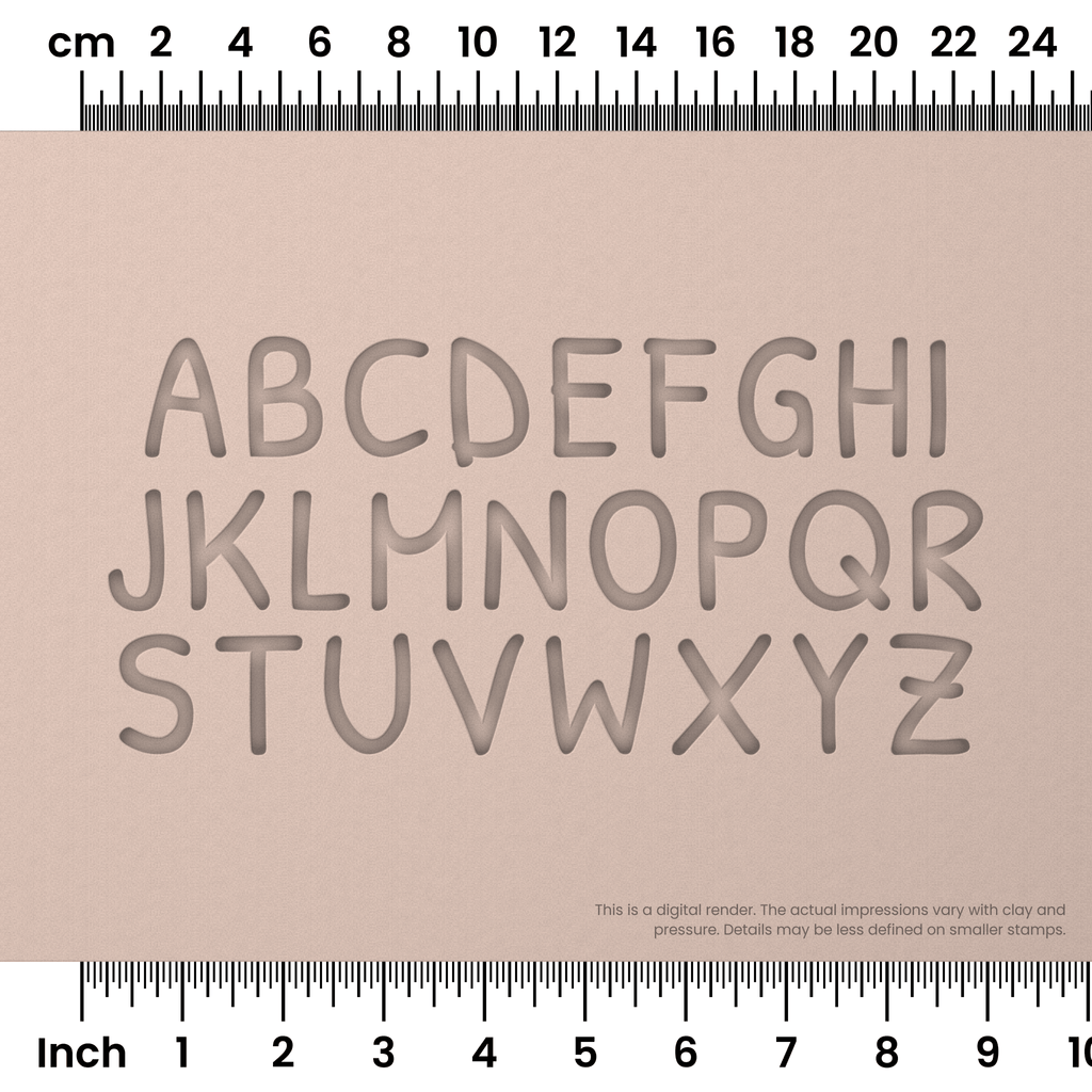 Patrick Hand | All Caps | Alphabet Stamp Sets