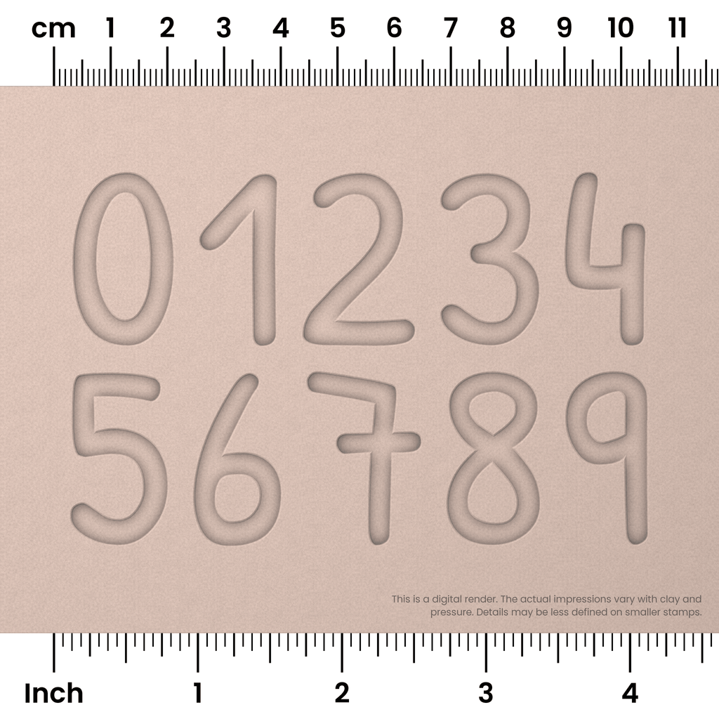 Patrick Hand | Number Stamp Sets