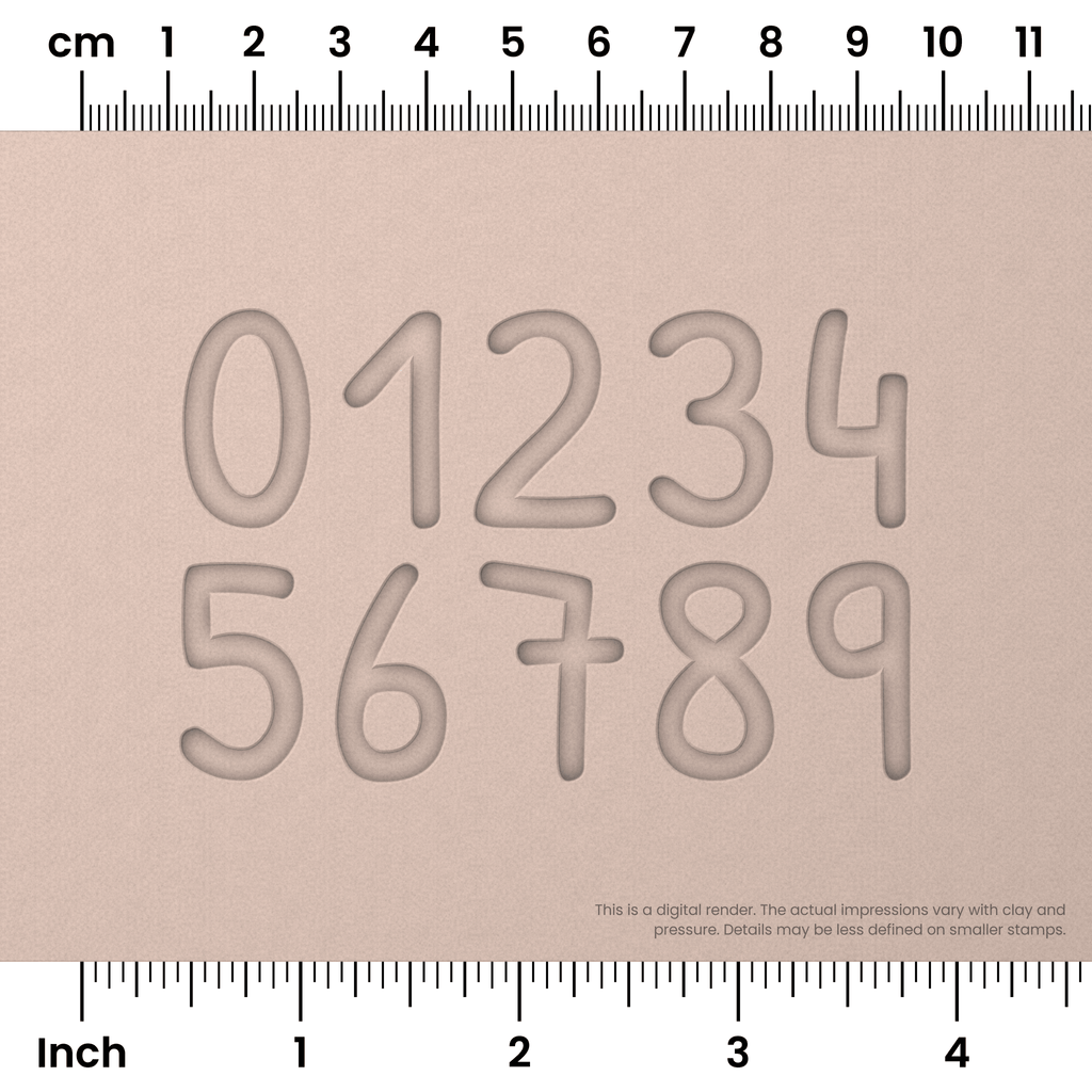 Patrick Hand | Number Stamp Sets