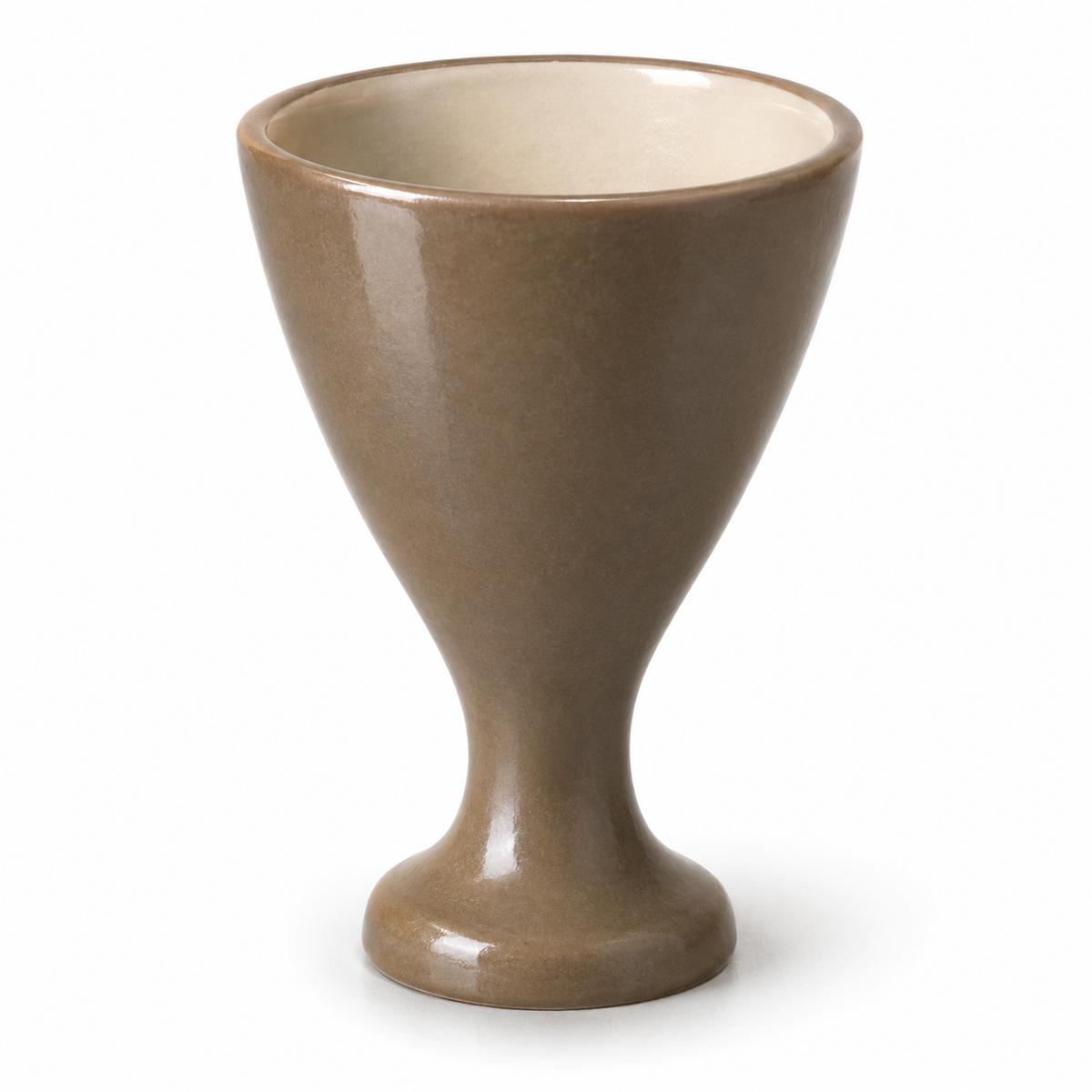 Pedestal Foot Flared Bowl Goblet Rib
