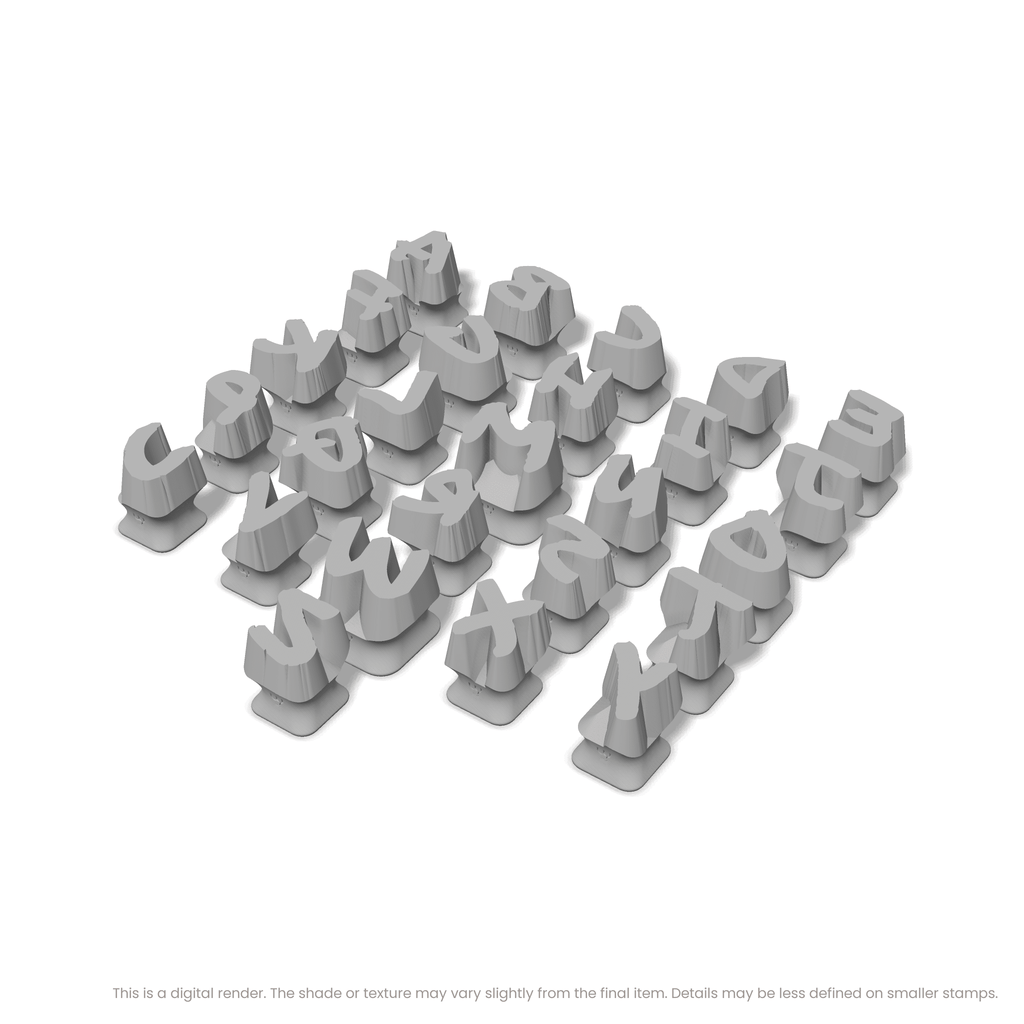 Permanent Marker | All Caps | Alphabet Stamp Sets