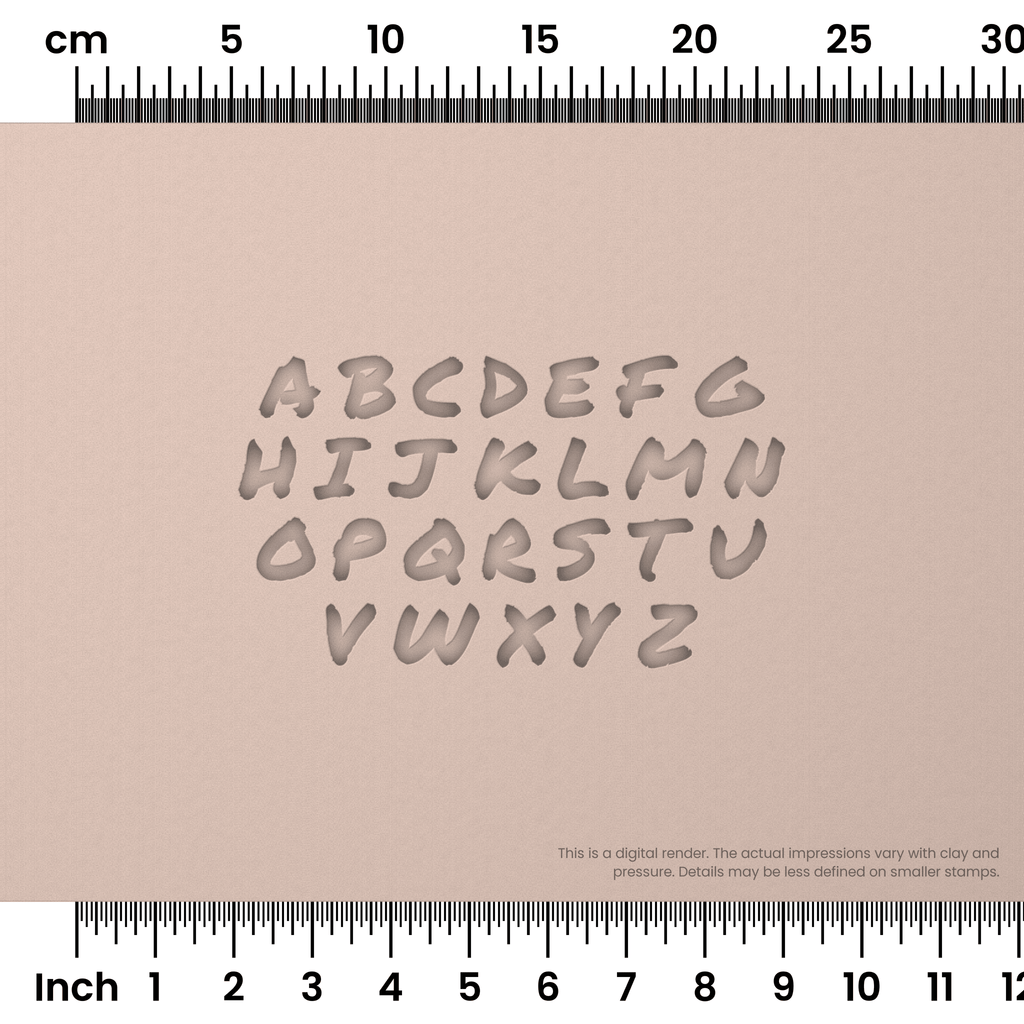 Permanent Marker | All Caps | Alphabet Stamp Sets