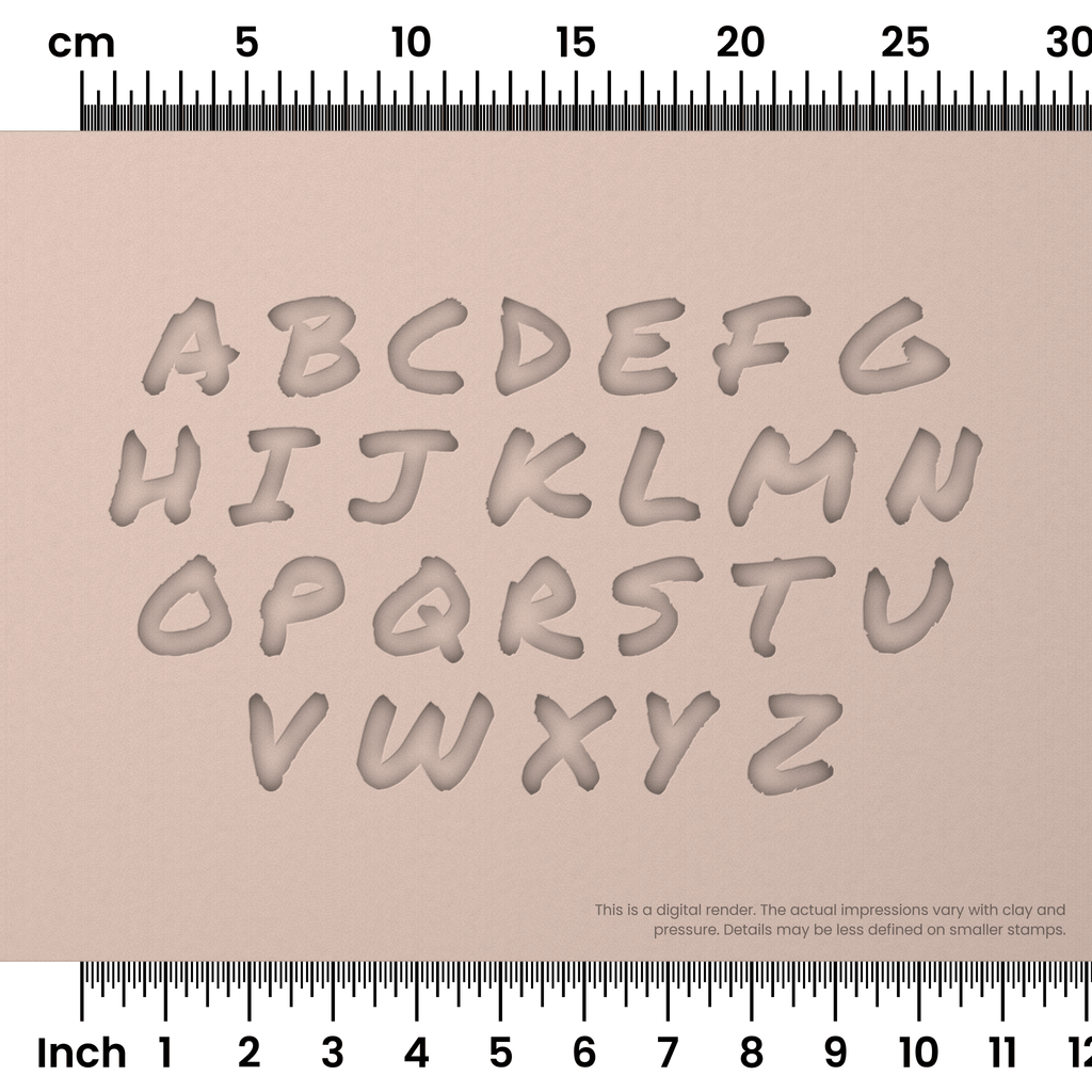 Permanent Marker | All Caps | Alphabet Stamp Sets