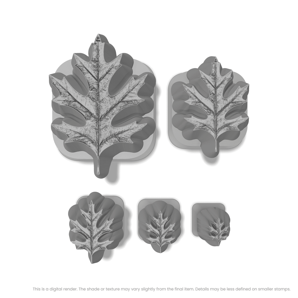 Pin Oak Leaf Stamps - Photo Textured
