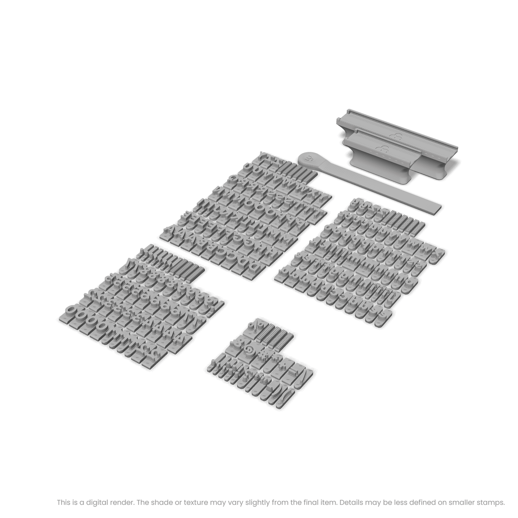 Playpen Sans | Font Rail Stamp Sets | Letters, Numbers, and Symbols