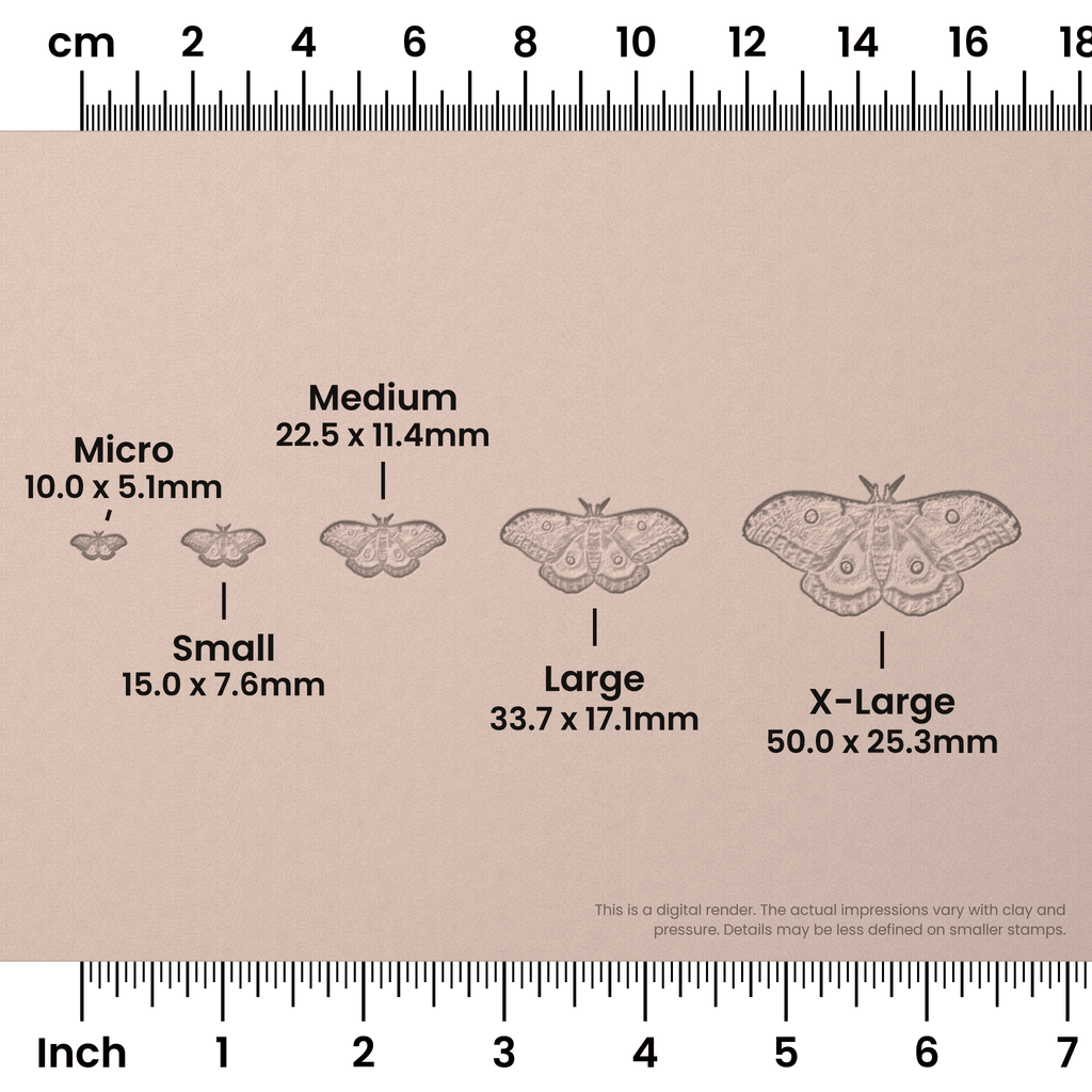 Polyphemus Moth Stamps - Photo Textured