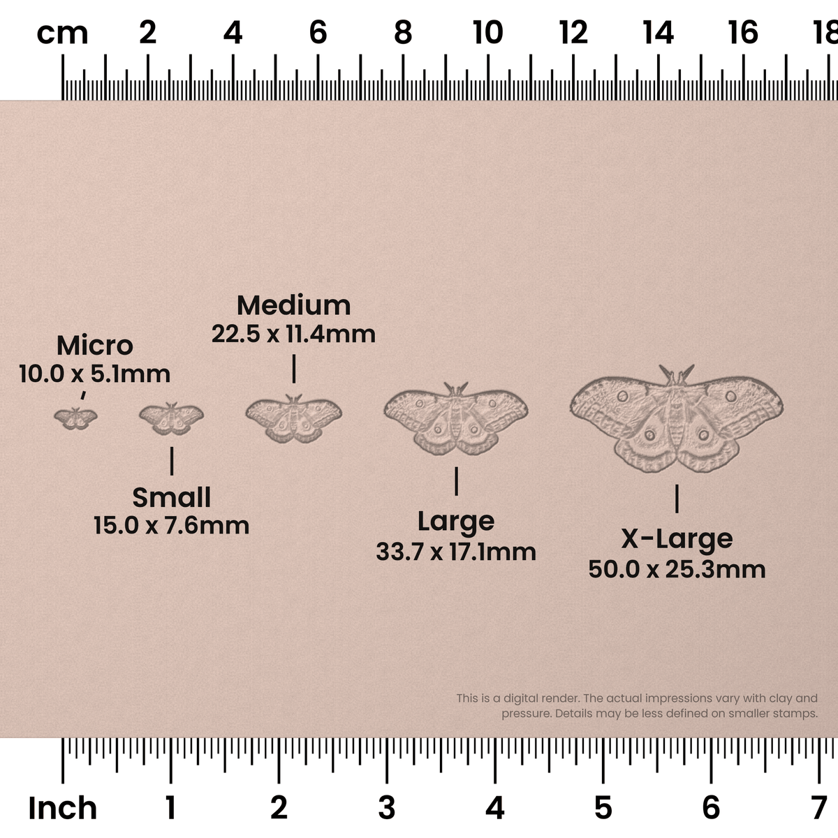 Polyphemus Moth Stamps - Photo Textured