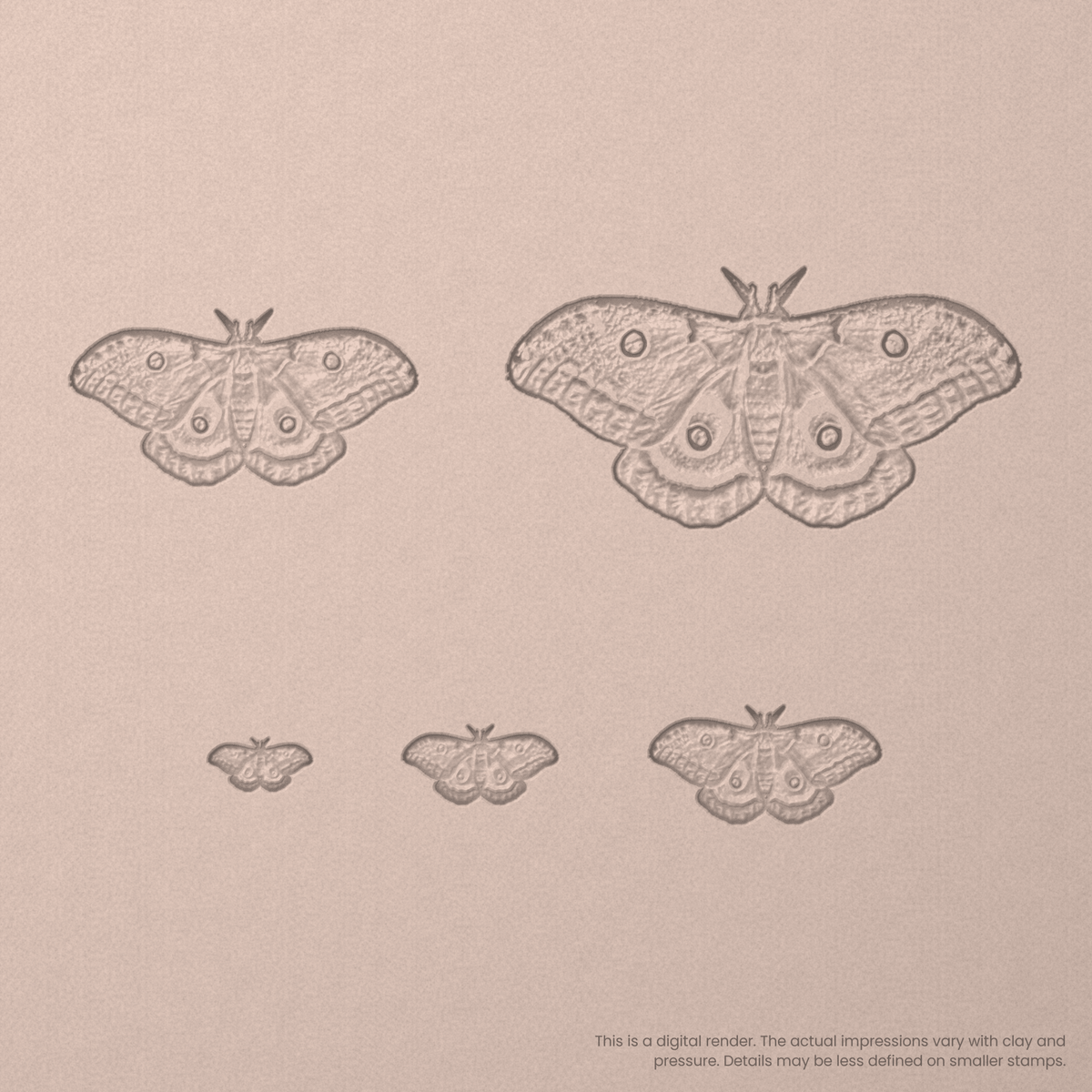 Polyphemus Moth Stamps - Photo Textured