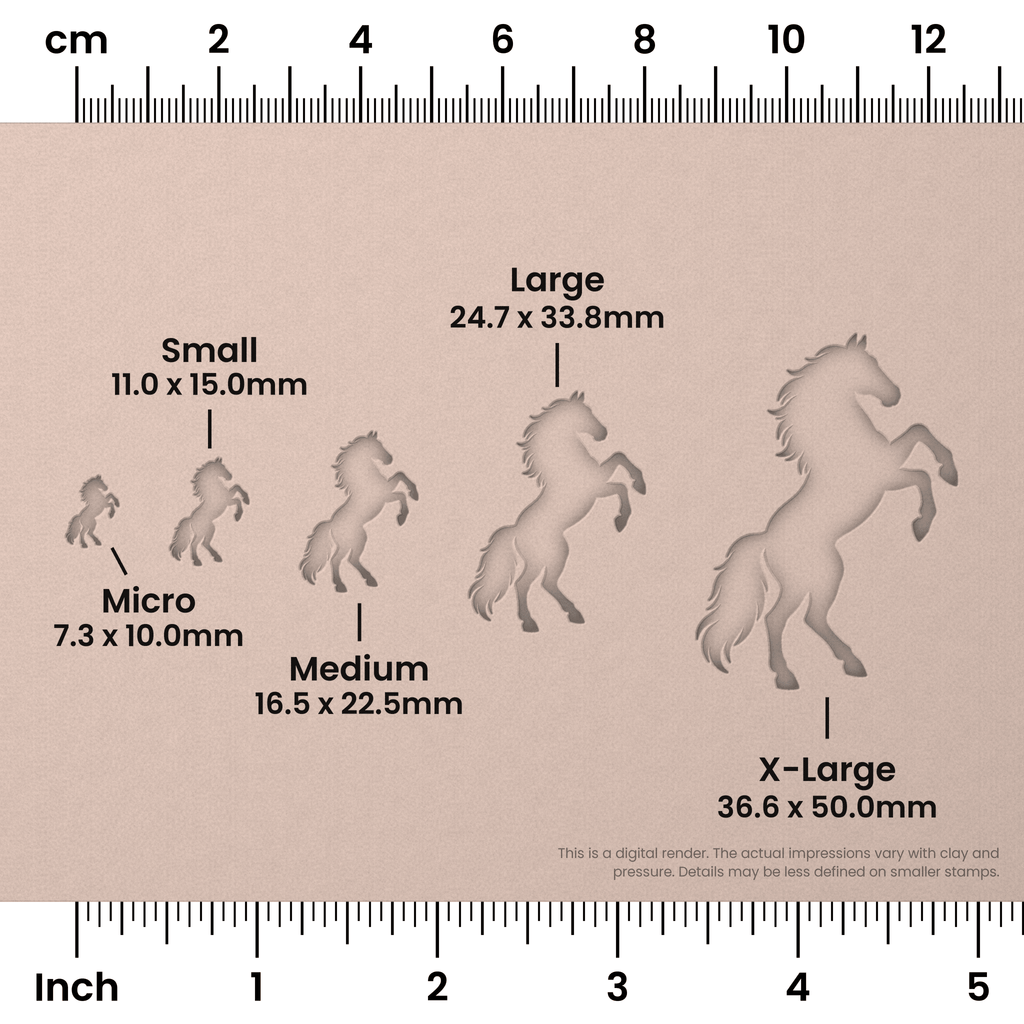 Rearing Stallion Horse Stamps