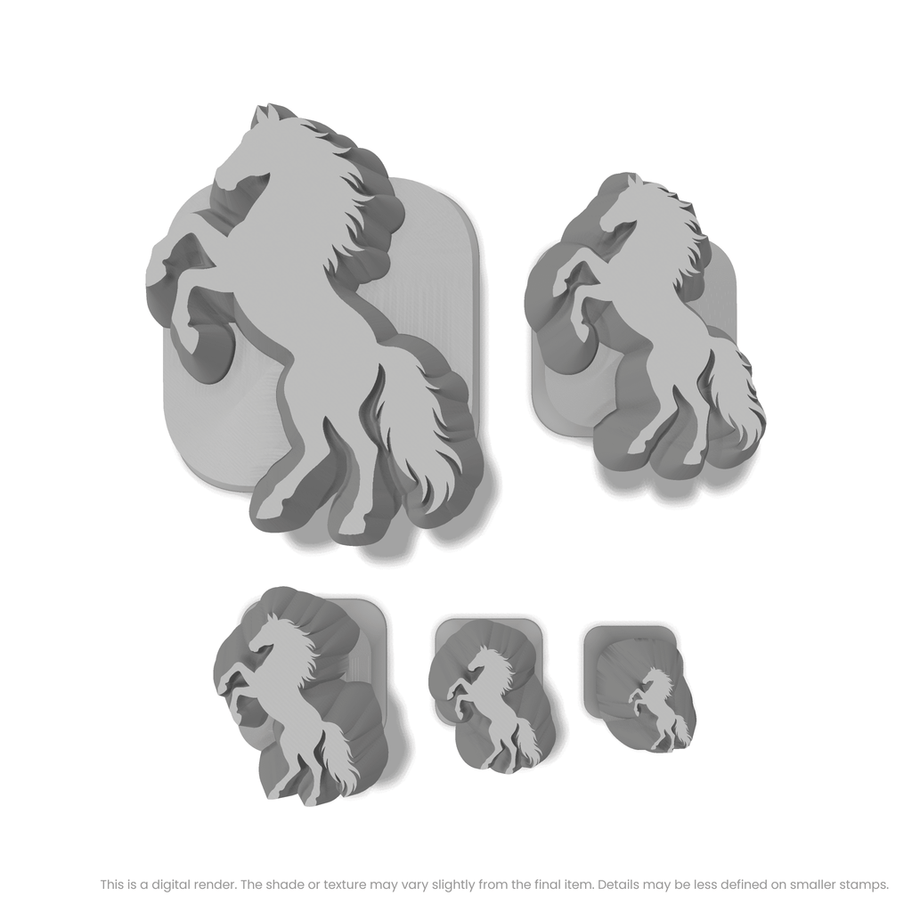 Rearing Stallion Horse Stamps