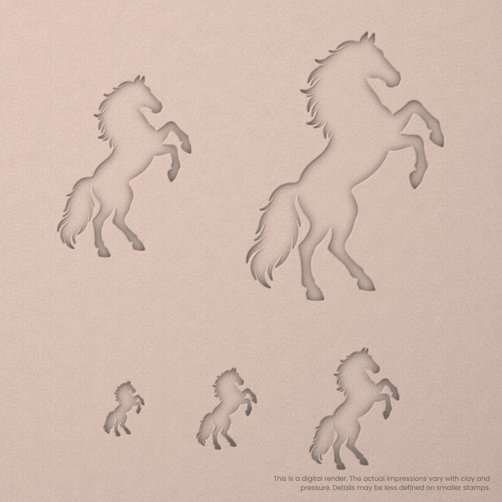 Rearing Stallion Horse Stamps