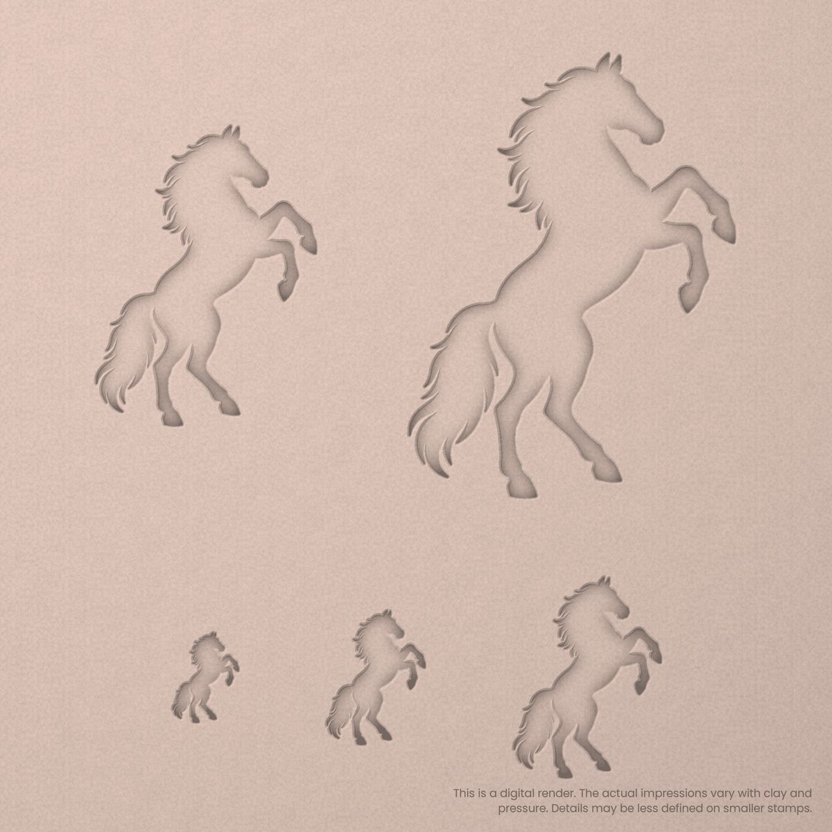 Rearing Stallion Horse Stamps