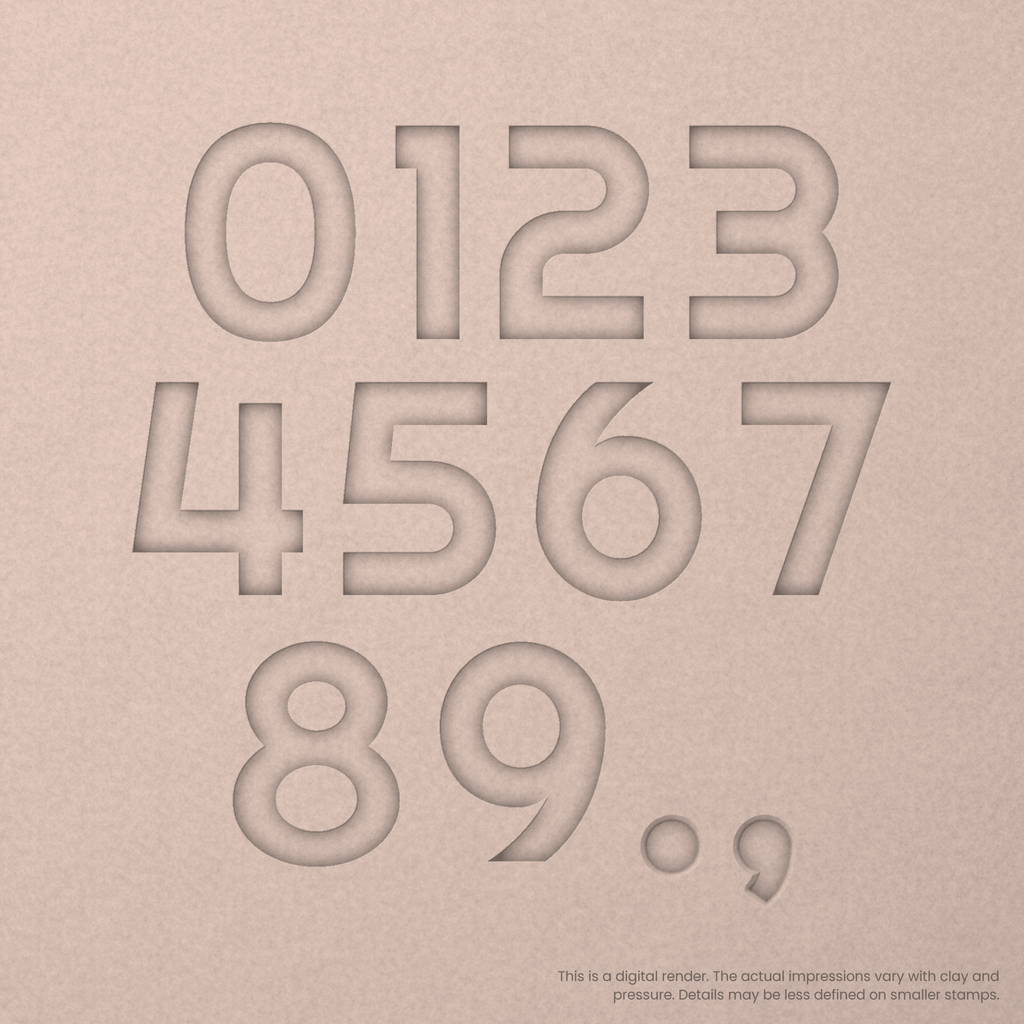 Righteous | Font Rail Stamp Sets | Letters, Numbers, and Symbols