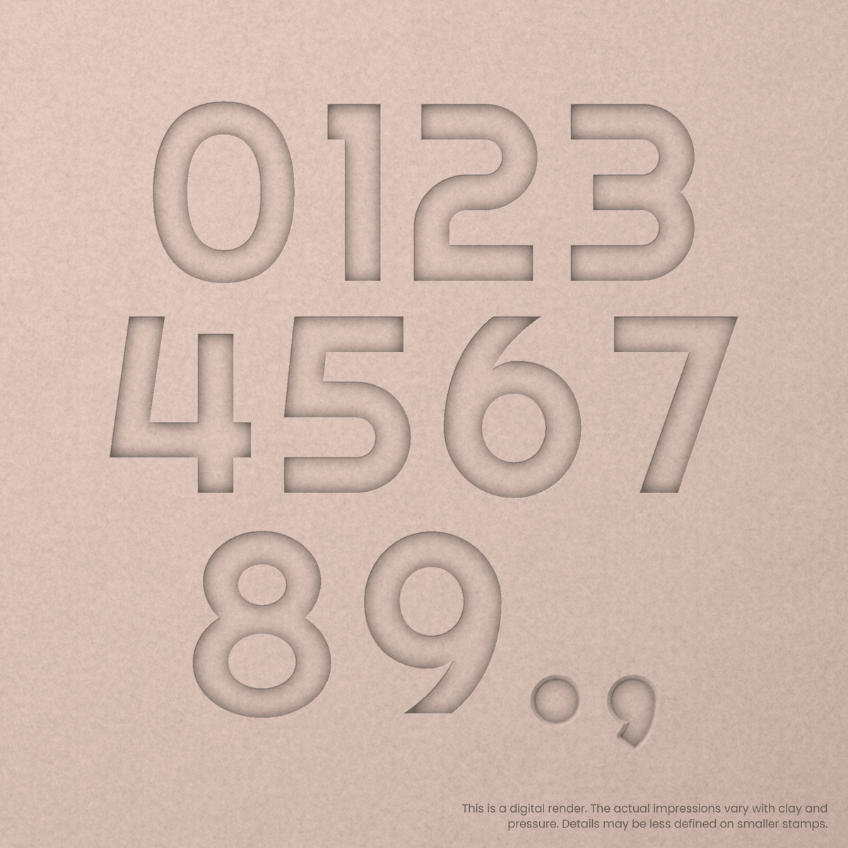 Righteous | Font Rail Stamp Sets | Letters, Numbers, and Symbols