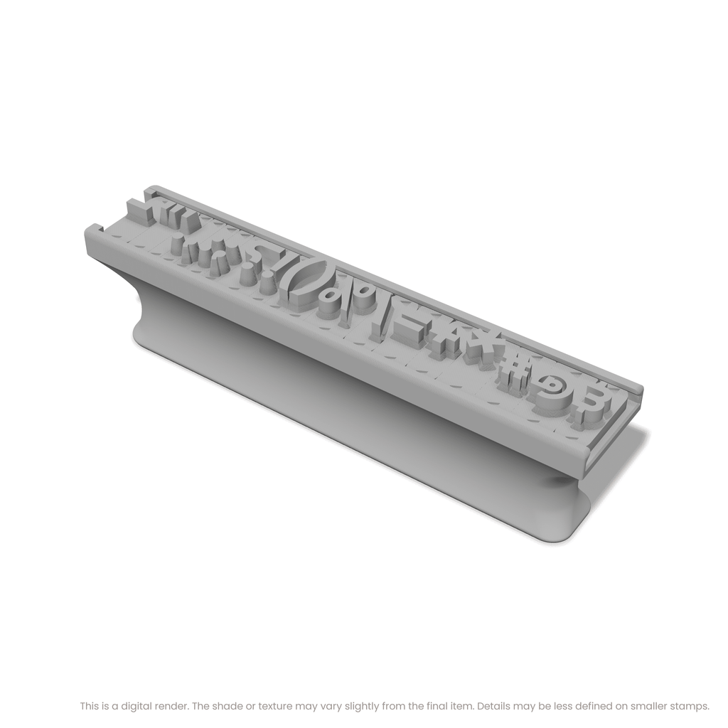Righteous | Font Rail Stamp Sets | Letters, Numbers, and Symbols