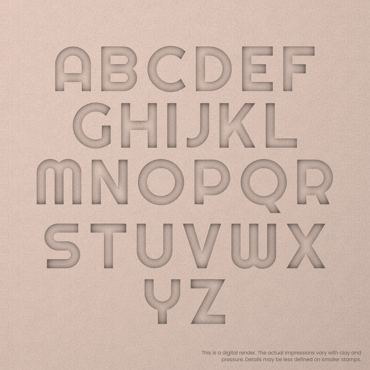 Righteous | Font Rail Stamp Sets | Letters, Numbers, and Symbols