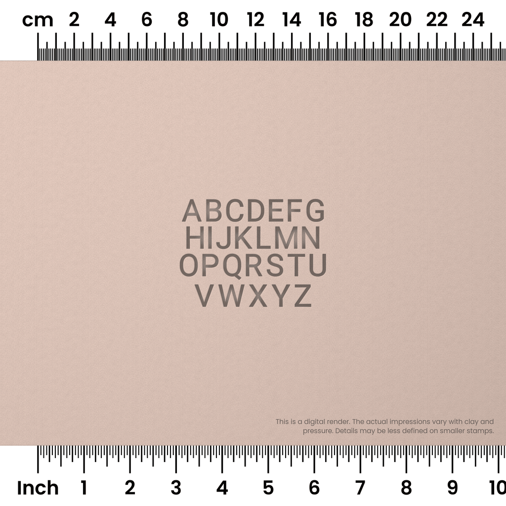 Roboto | All Caps | Alphabet Stamp Sets