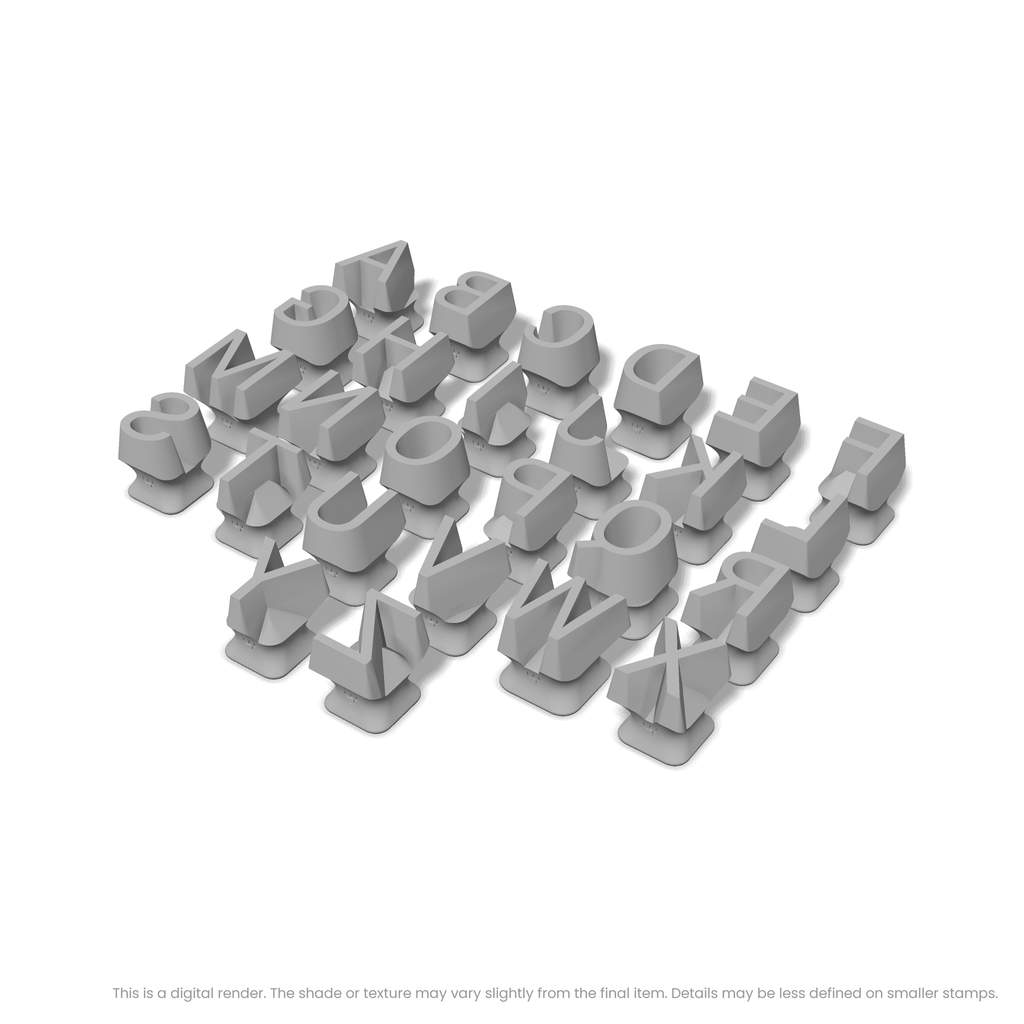 Roboto | All Caps | Alphabet Stamp Sets