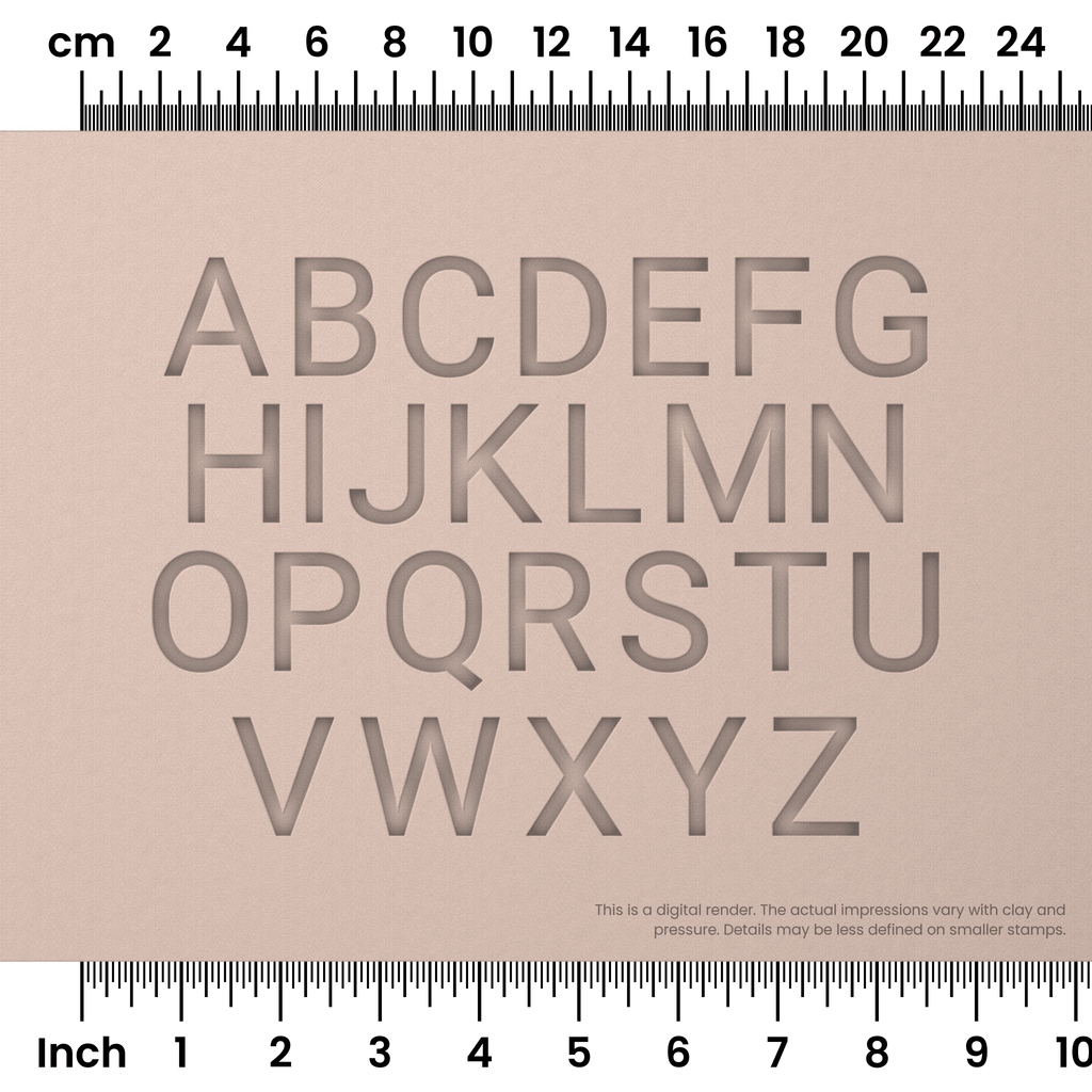 Roboto | All Caps | Alphabet Stamp Sets