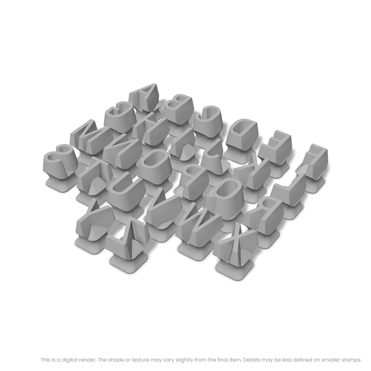 Roboto Condensed | All Caps | Alphabet Stamp Sets