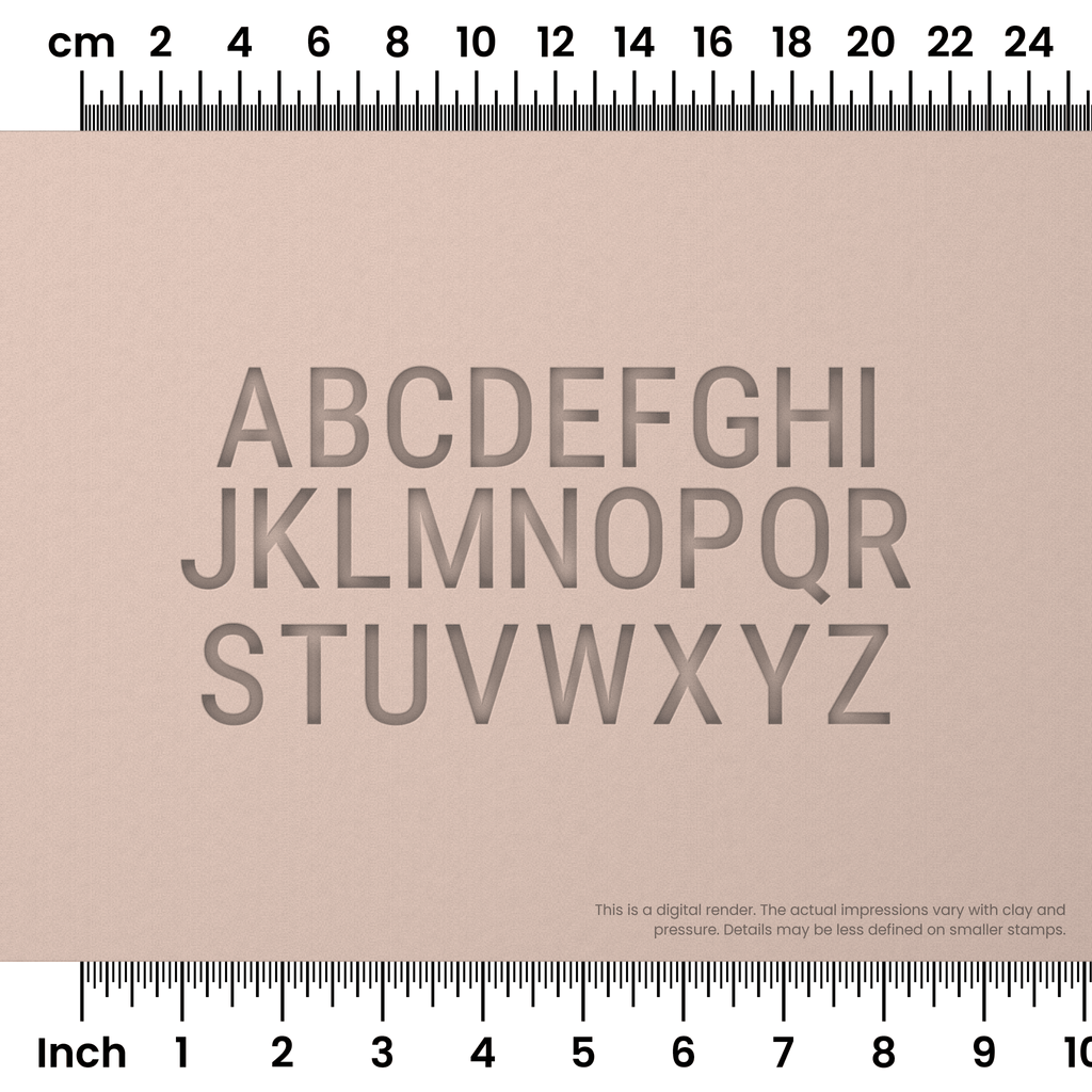 Roboto Condensed | All Caps | Alphabet Stamp Sets