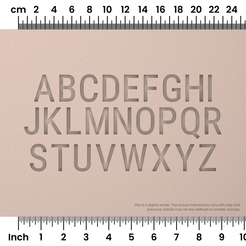 Roboto Condensed | All Caps | Alphabet Stamp Sets