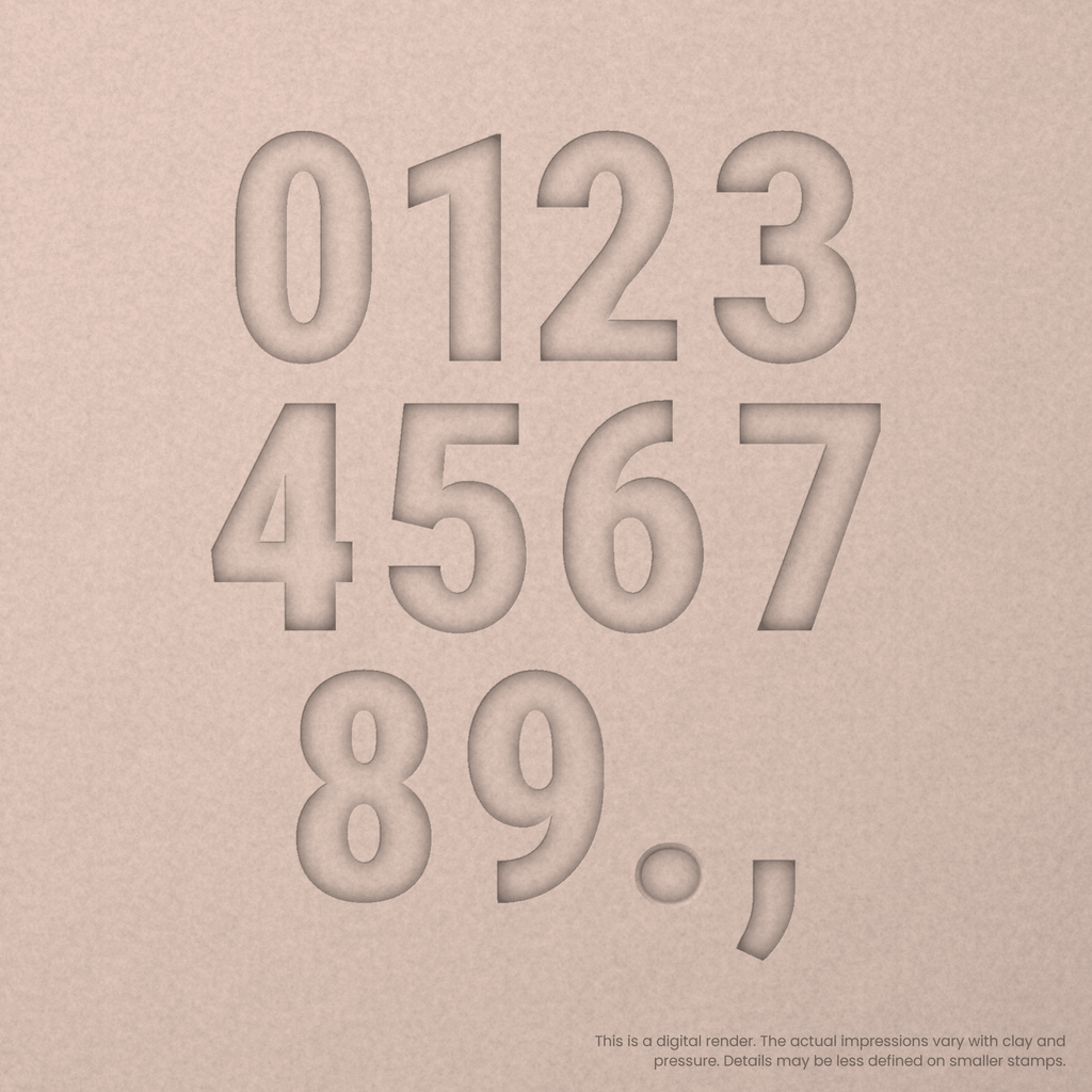 Roboto Condensed | Font Rail Stamp Sets | Letters, Numbers, and Symbols
