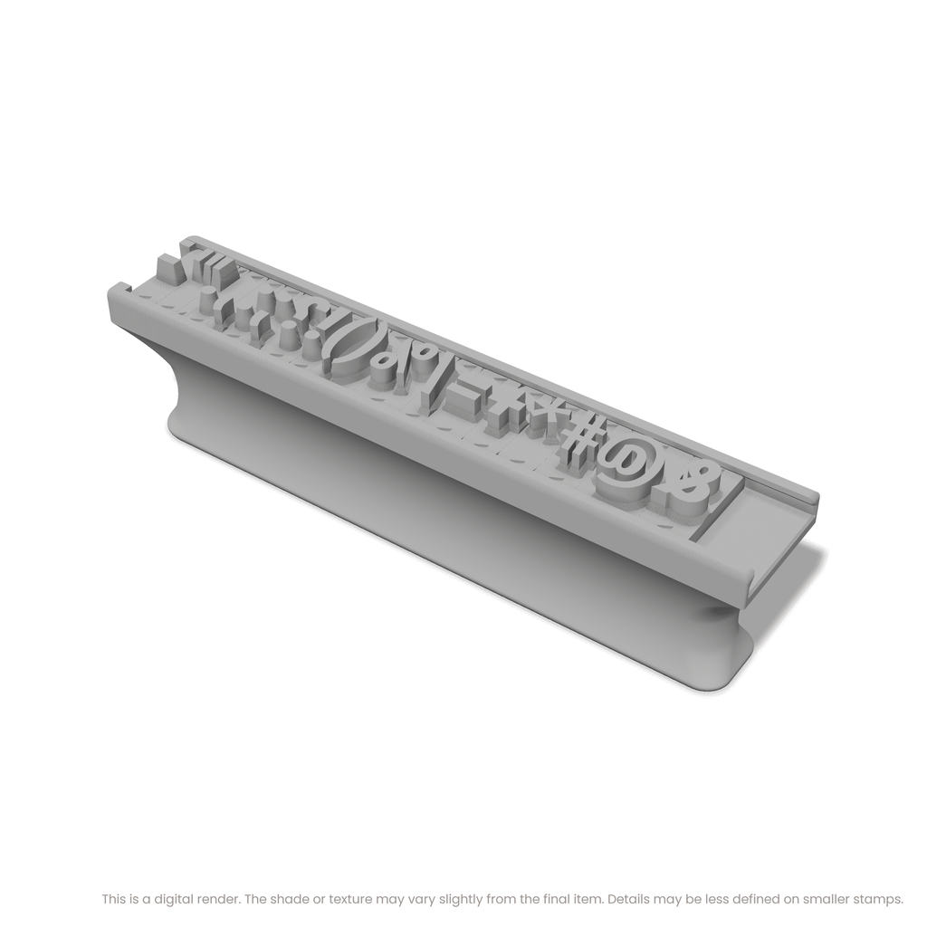 Roboto Condensed | Font Rail Stamp Sets | Letters, Numbers, and Symbols