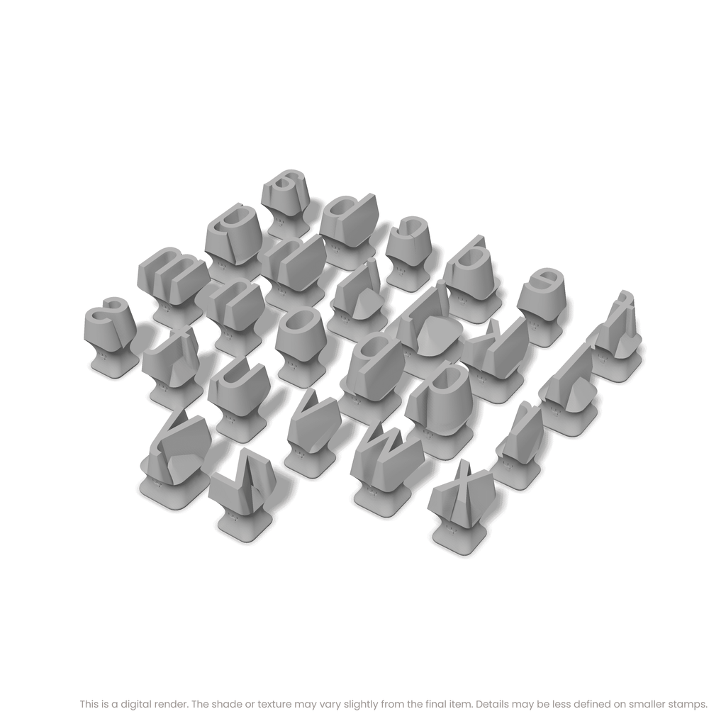 Roboto Condensed | Lowercase | Alphabet Stamp Sets