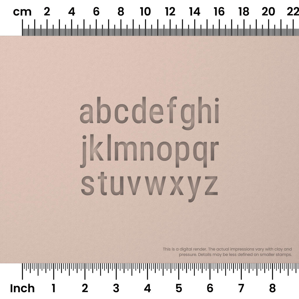 Roboto Condensed | Lowercase | Alphabet Stamp Sets
