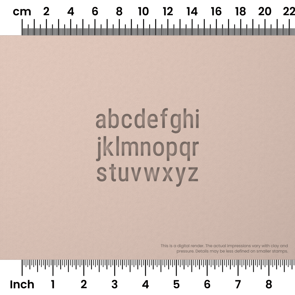 Roboto Condensed | Lowercase | Alphabet Stamp Sets