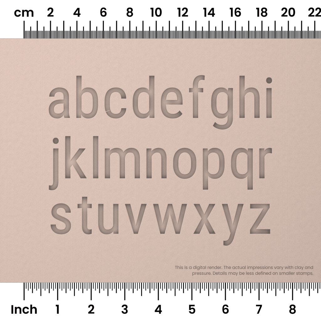 Roboto Condensed | Lowercase | Alphabet Stamp Sets