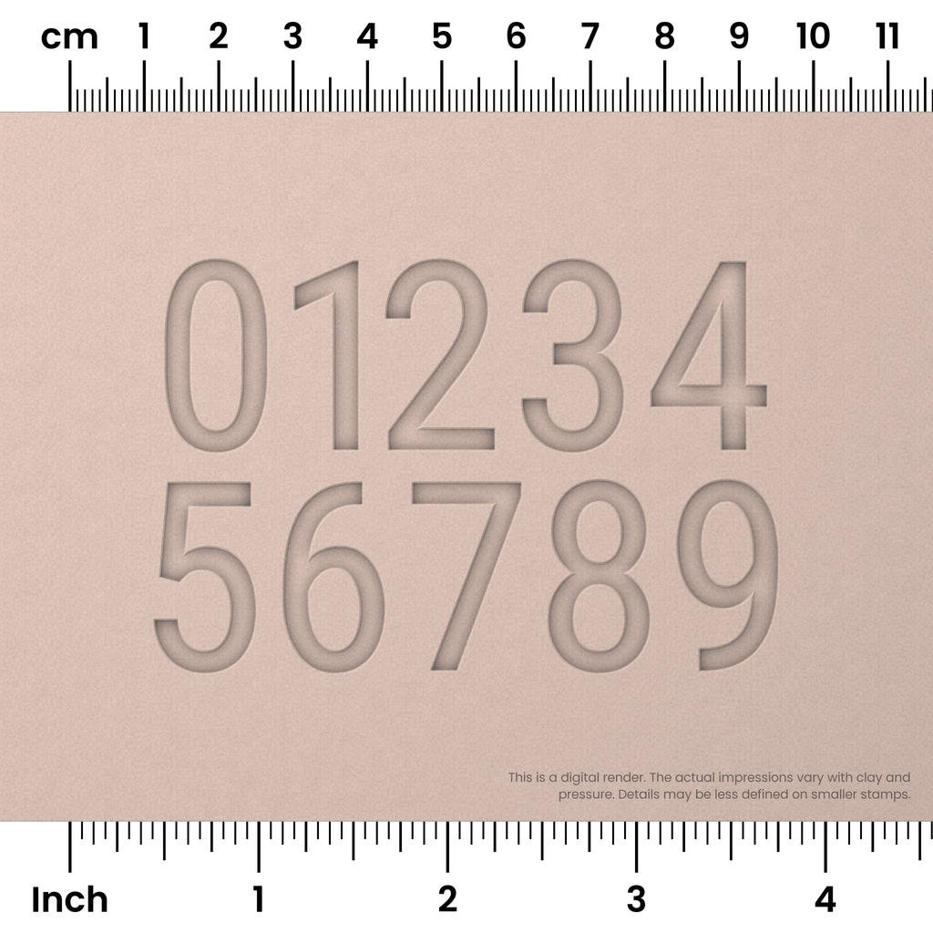 Roboto Condensed | Number Stamp Sets