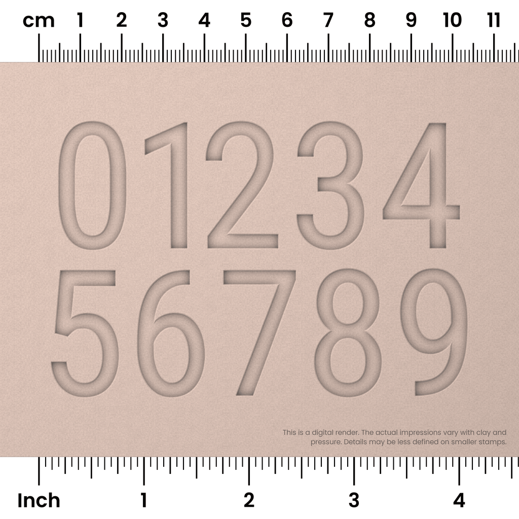 Roboto Condensed | Number Stamp Sets