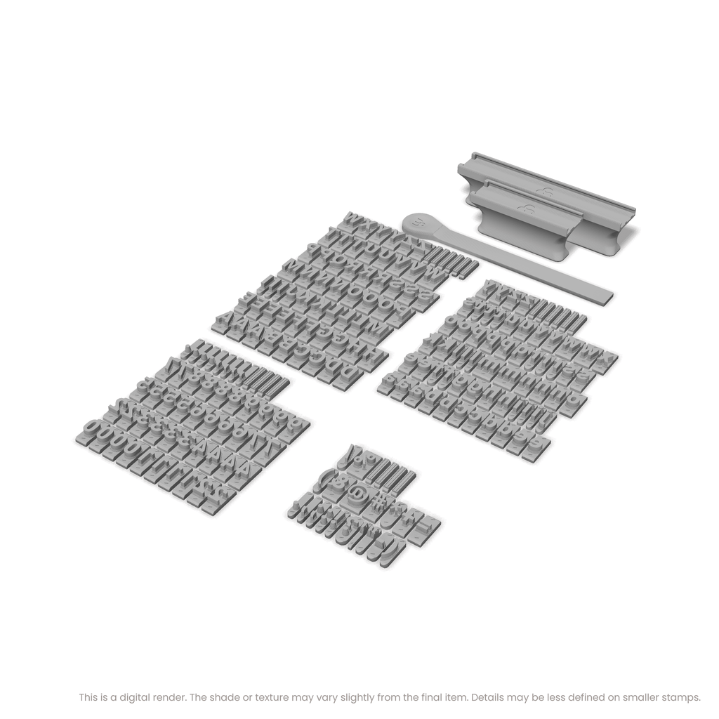 Roboto | Font Rail Stamp Sets | Letters, Numbers, and Symbols