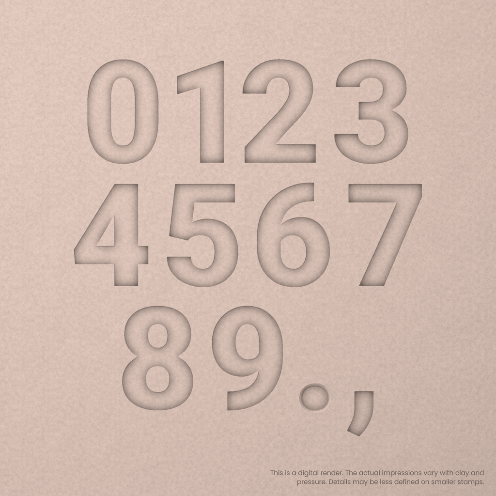 Roboto | Font Rail Stamp Sets | Letters, Numbers, and Symbols