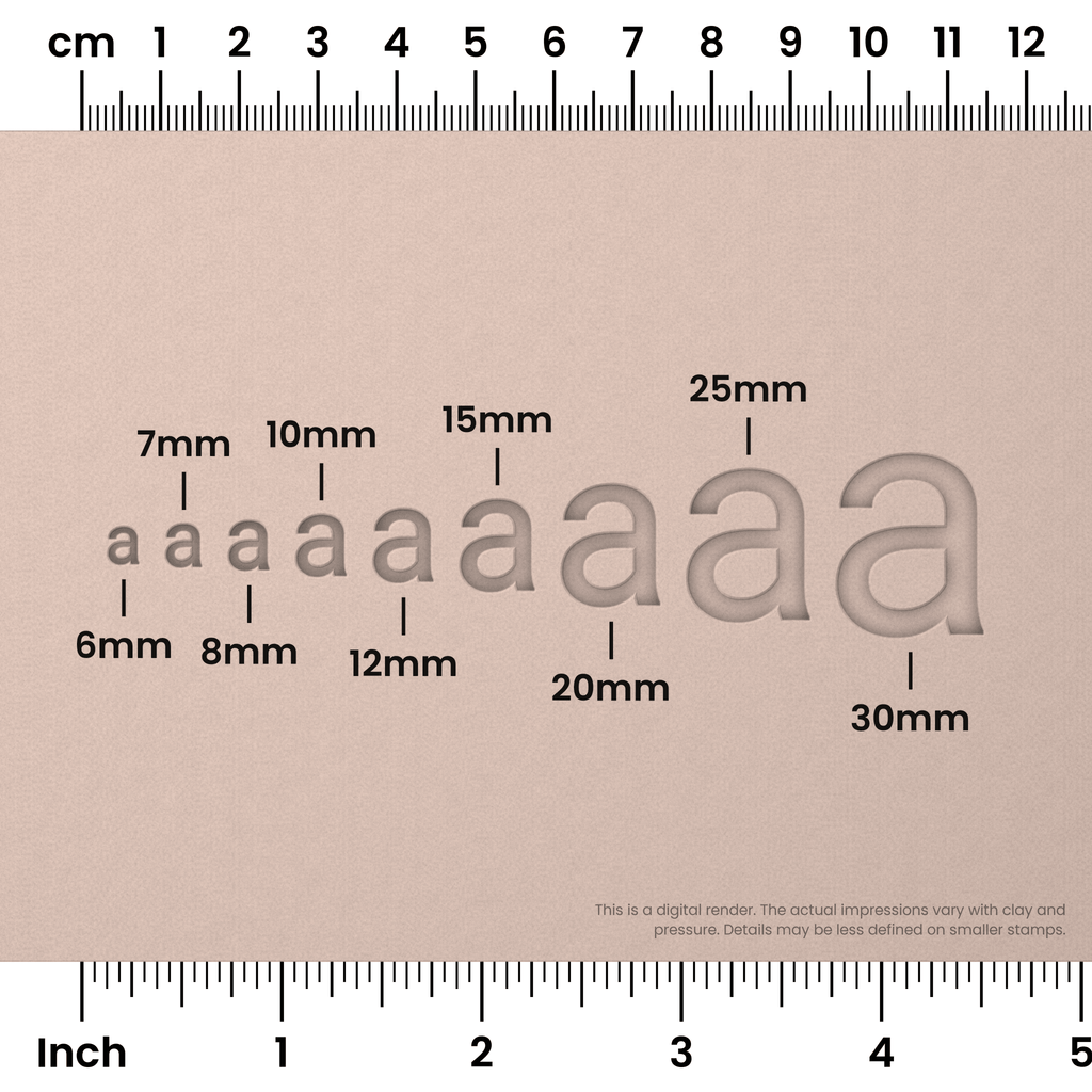 Roboto | Lowercase | Alphabet Stamp Sets