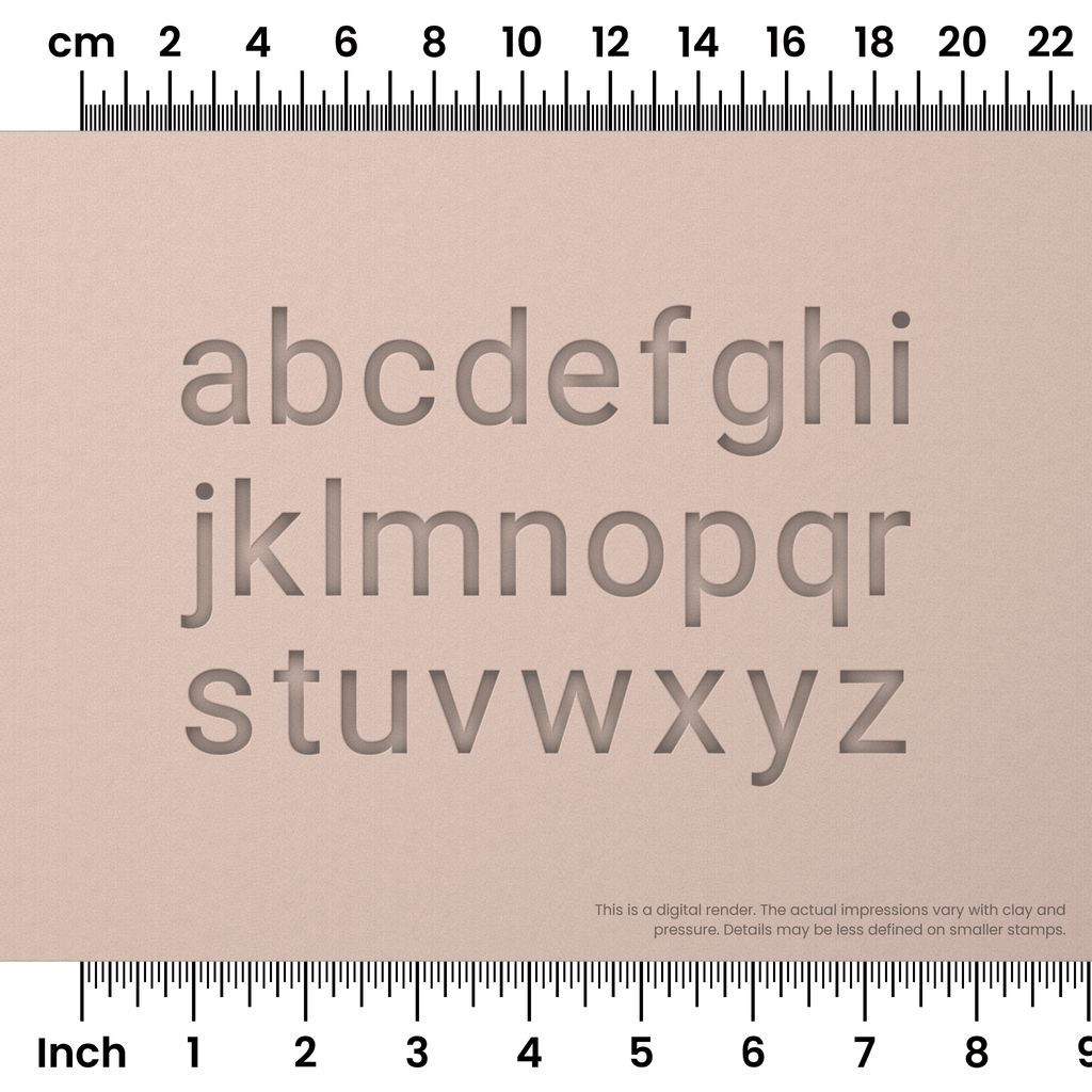 Roboto | Lowercase | Alphabet Stamp Sets