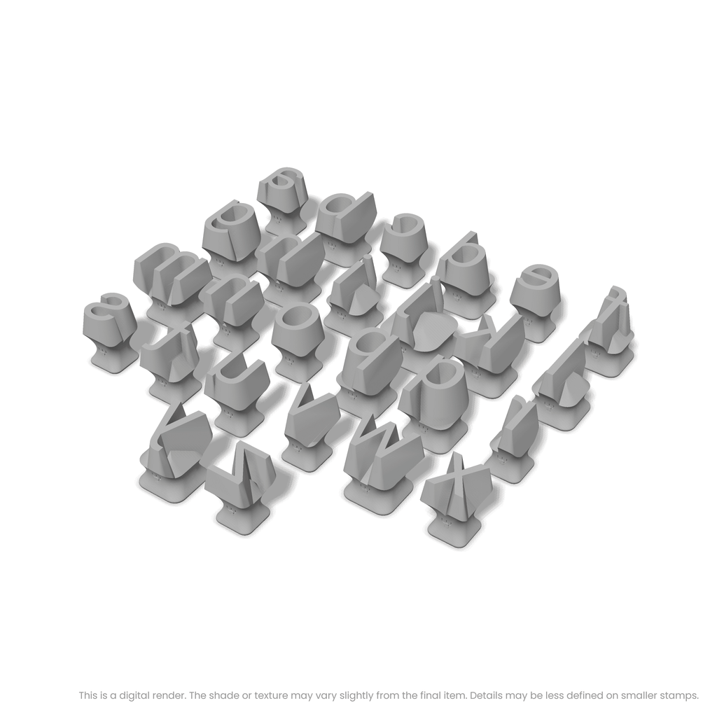 Roboto | Lowercase | Alphabet Stamp Sets