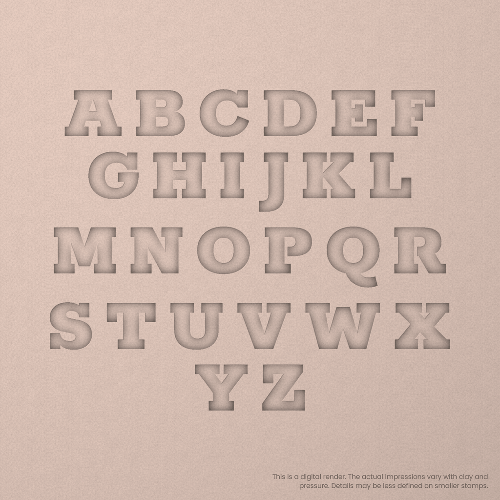 Rokkitt | Font Rail Stamp Sets | Letters, Numbers, and Symbols
