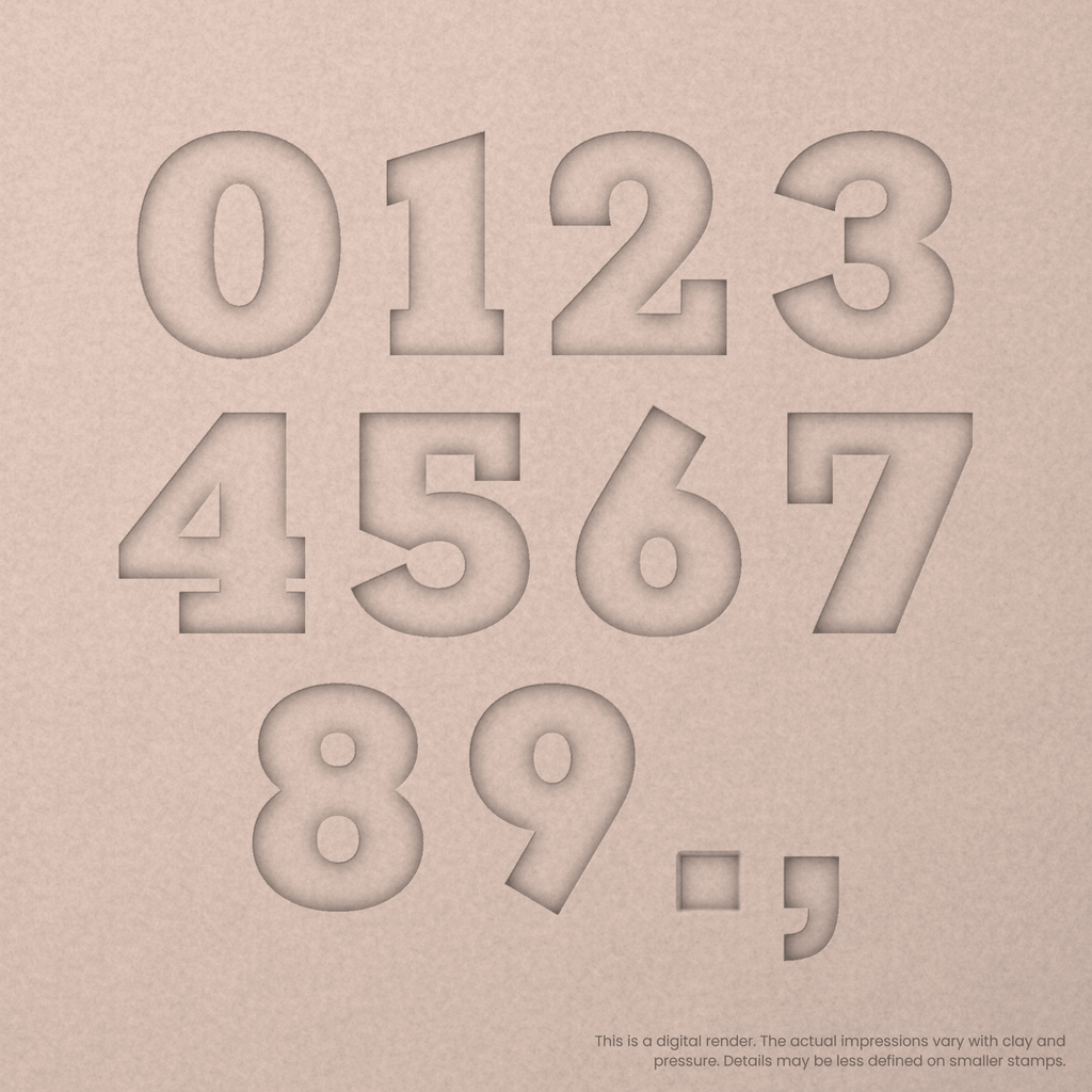 Rokkitt | Font Rail Stamp Sets | Letters, Numbers, and Symbols