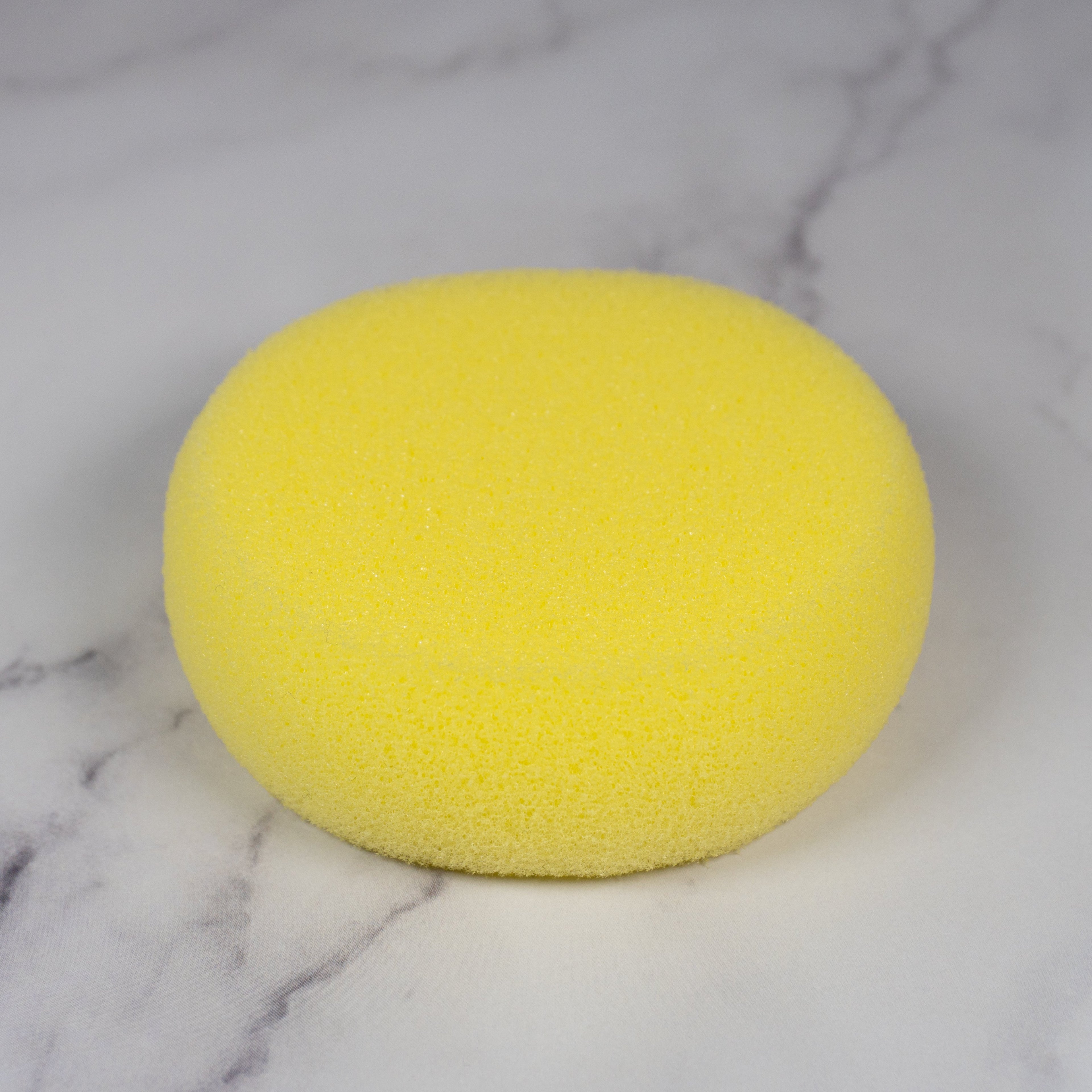 Round Pottery Sponge - Yellow - 72mm Diameter, 25mm Thick