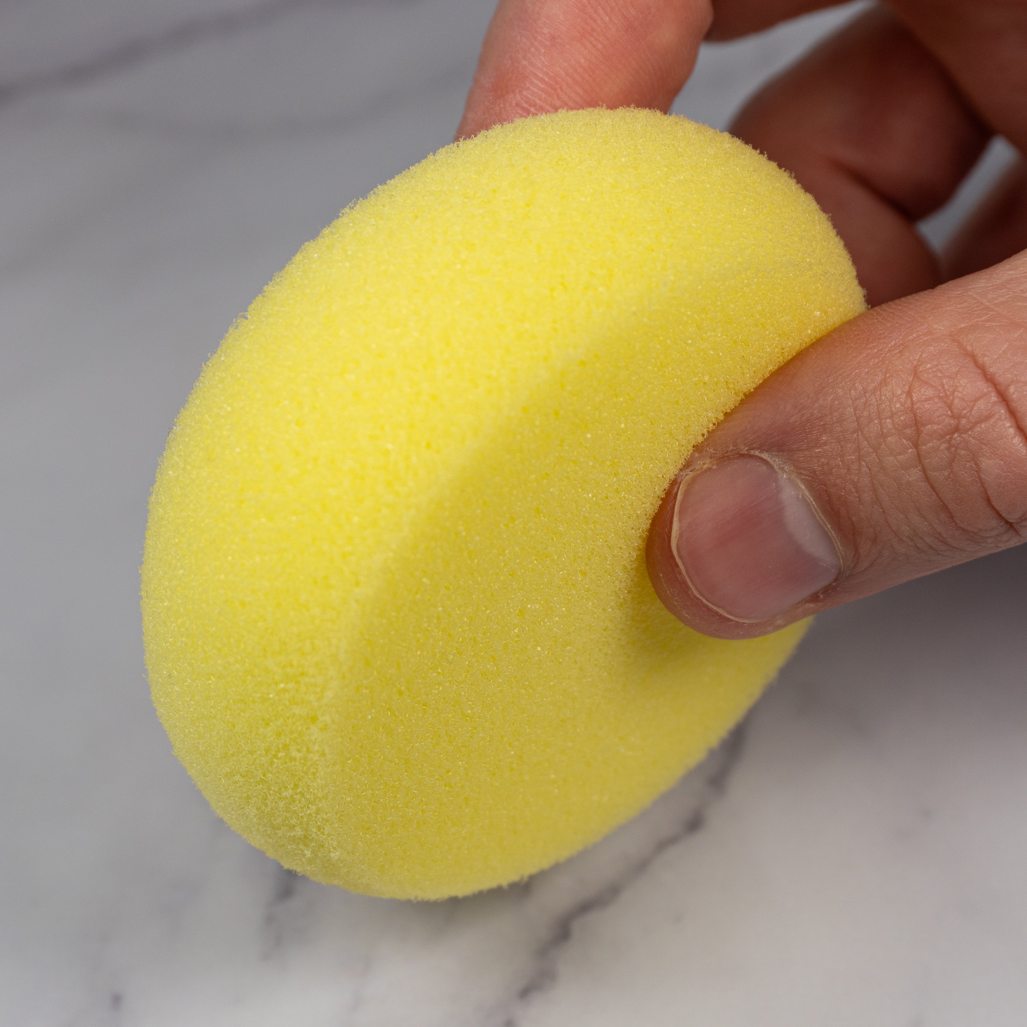 Round Pottery Sponge - Yellow - 72mm Diameter, 25mm Thick
